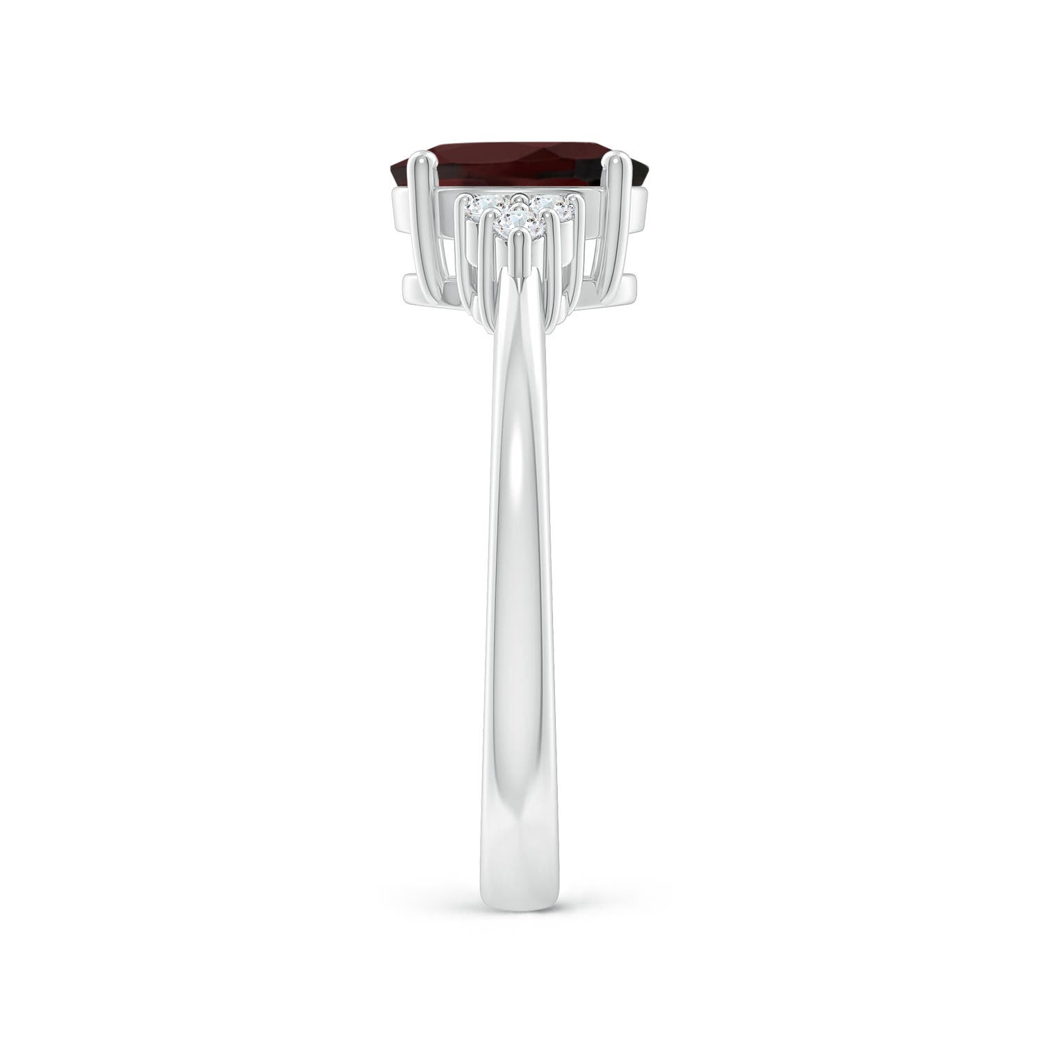 A - Garnet / 1.56 CT / 14 KT White Gold