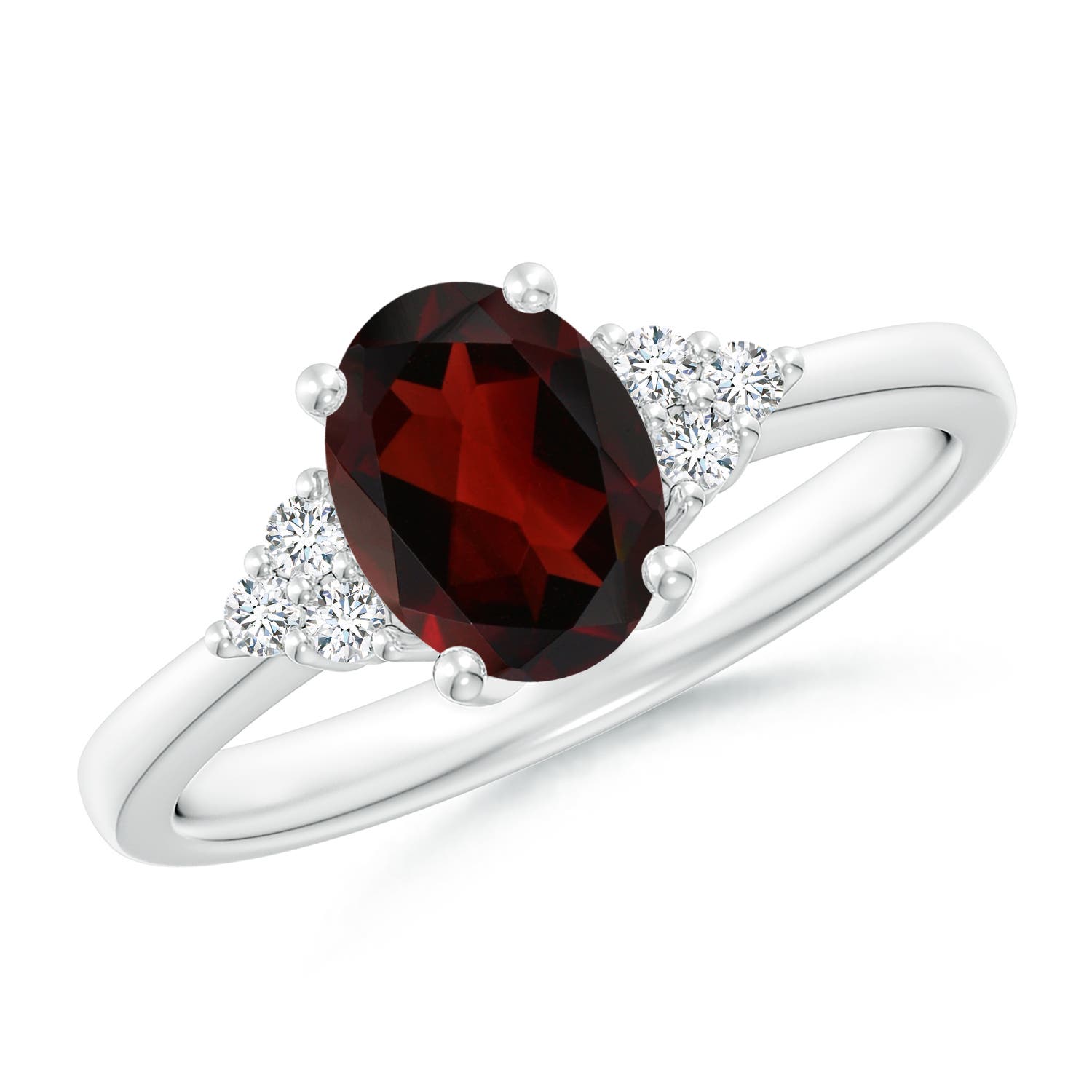 AA - Garnet / 1.56 CT / 14 KT White Gold