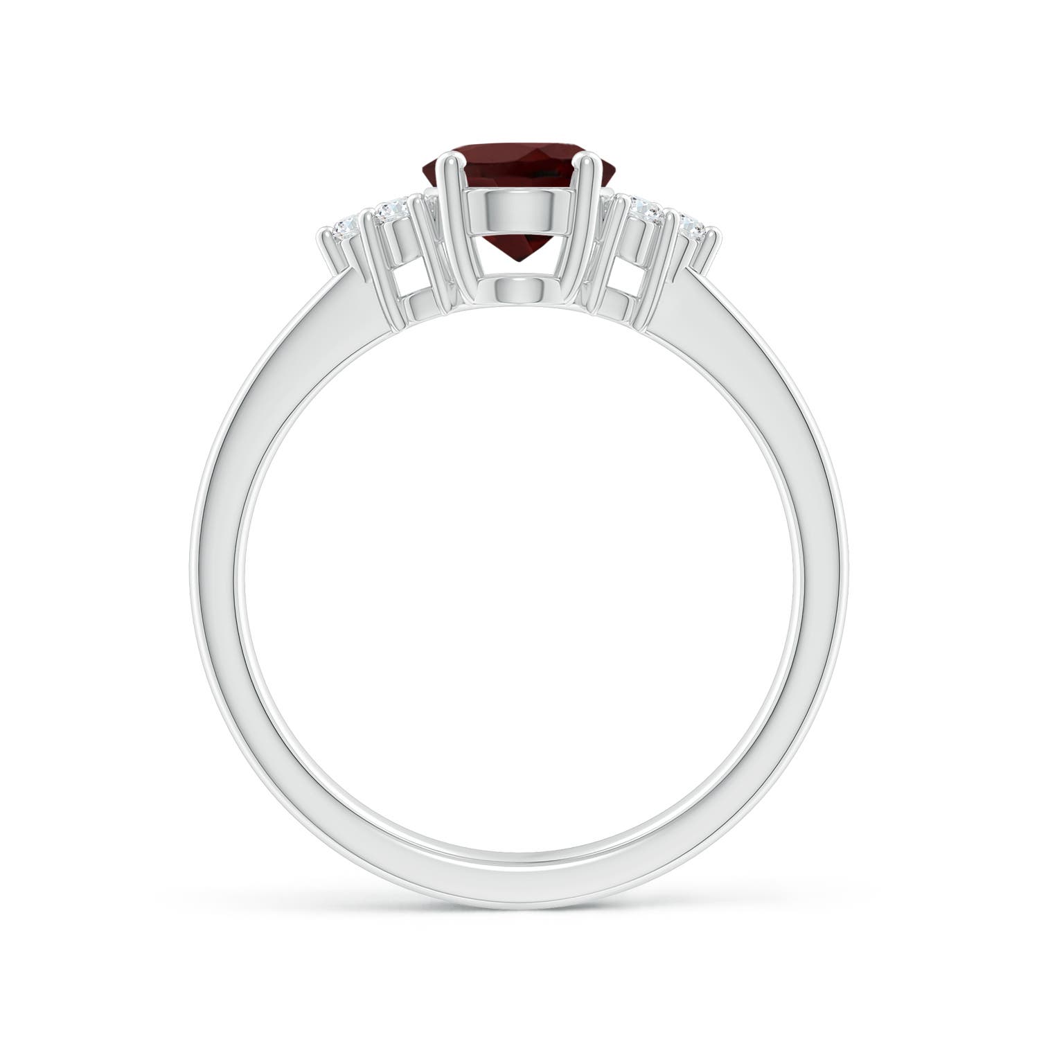 AA - Garnet / 1.56 CT / 14 KT White Gold