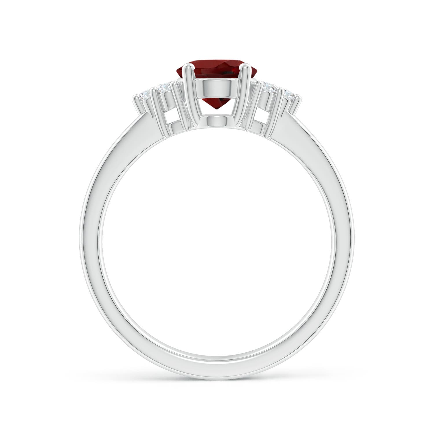 AAAA - Garnet / 1.56 CT / 14 KT White Gold