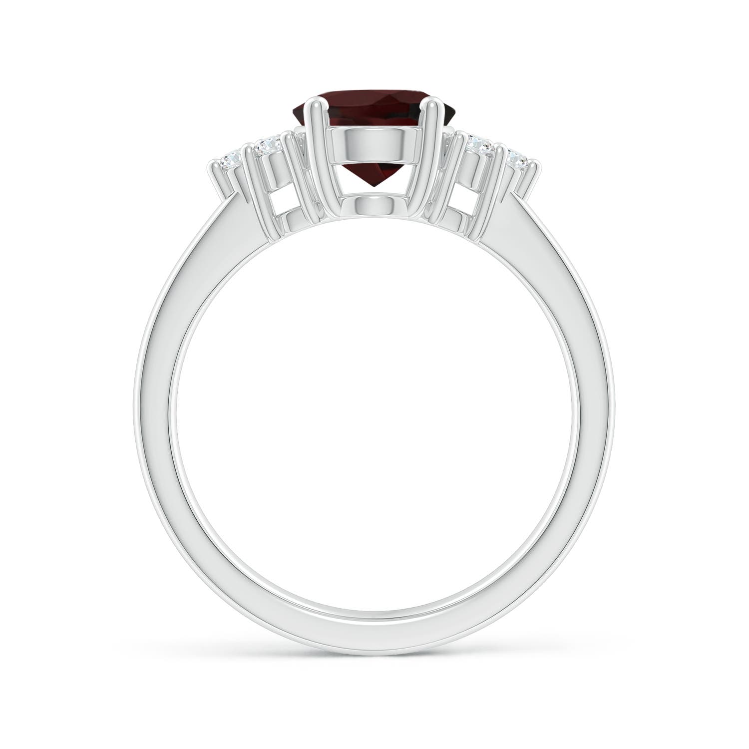 A - Garnet / 2.15 CT / 14 KT White Gold