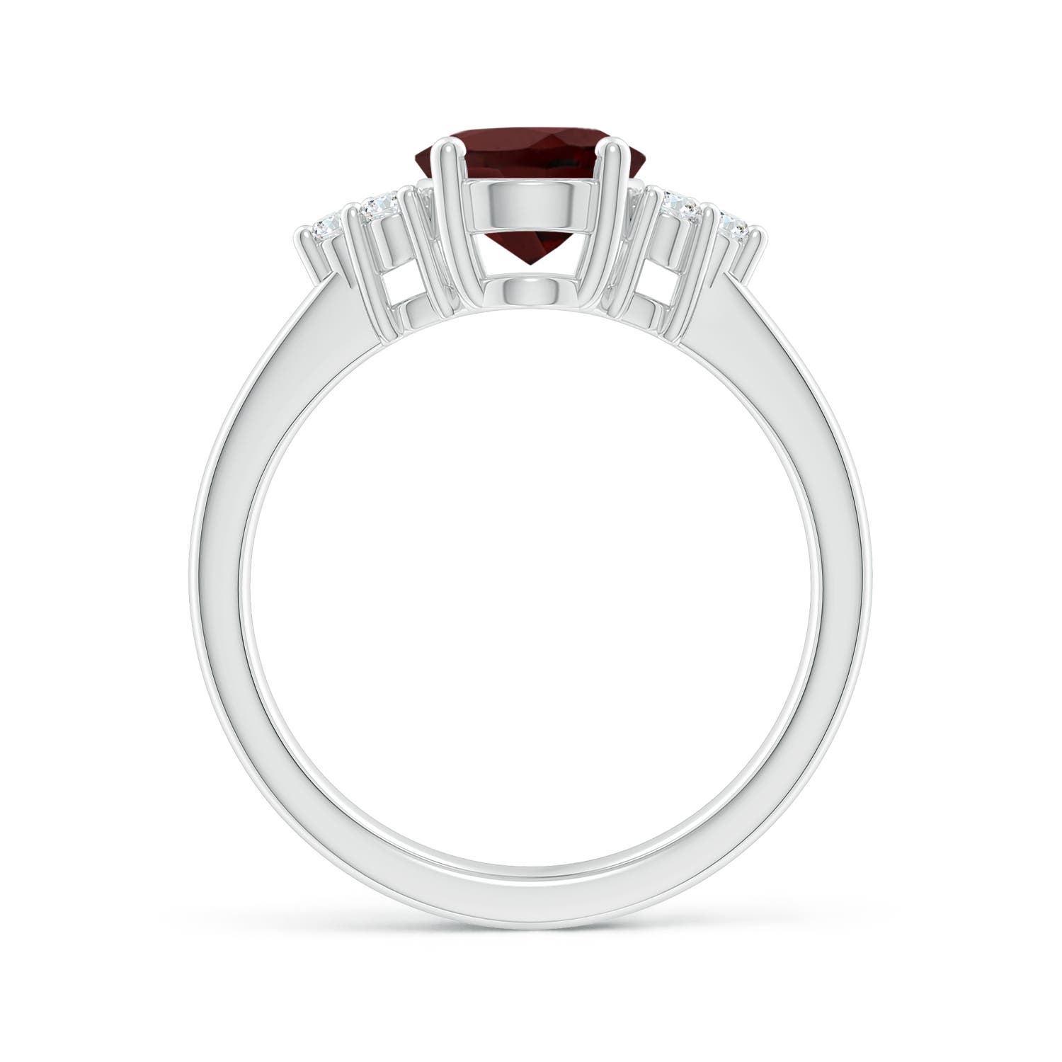 AA - Garnet / 2.15 CT / 14 KT White Gold