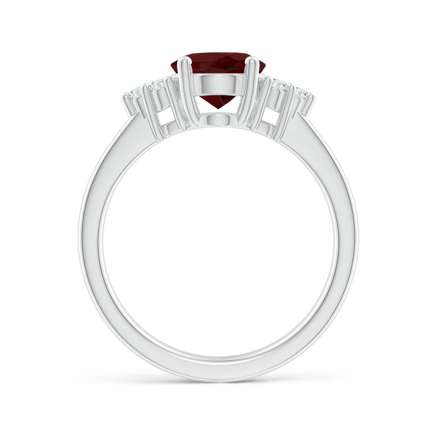 AAA - Garnet / 2.15 CT / 14 KT White Gold