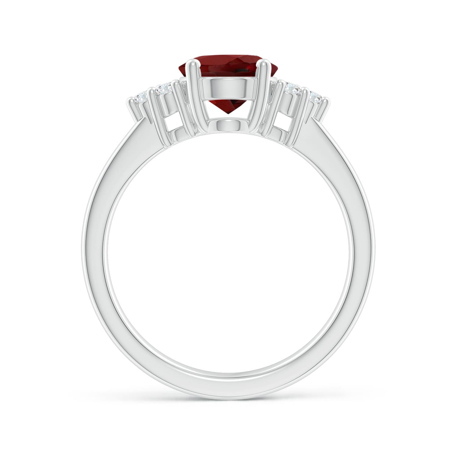 AAAA - Garnet / 2.15 CT / 14 KT White Gold