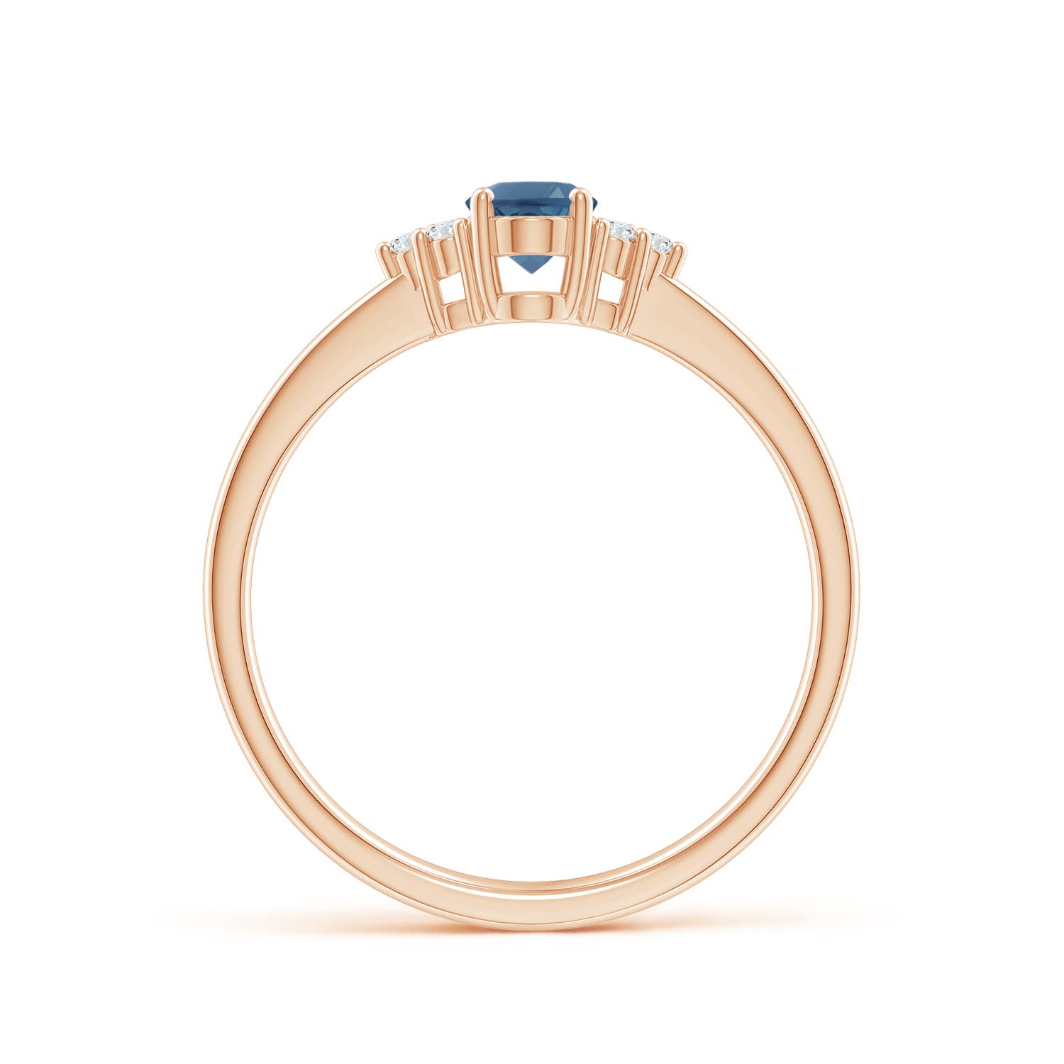 A - London Blue Topaz / 0.6 CT / 14 KT Rose Gold