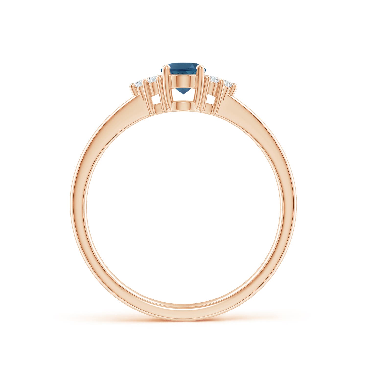 AA - London Blue Topaz / 0.6 CT / 14 KT Rose Gold