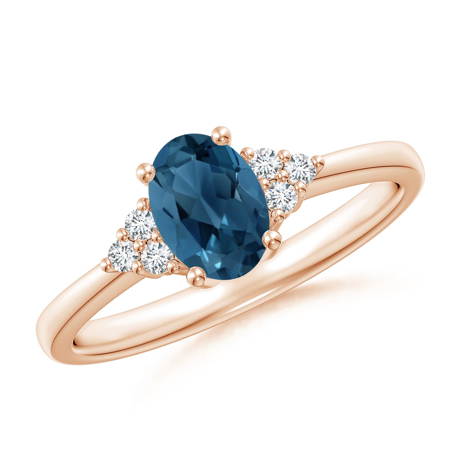 AA - London Blue Topaz / 1.03 CT / 14 KT Rose Gold