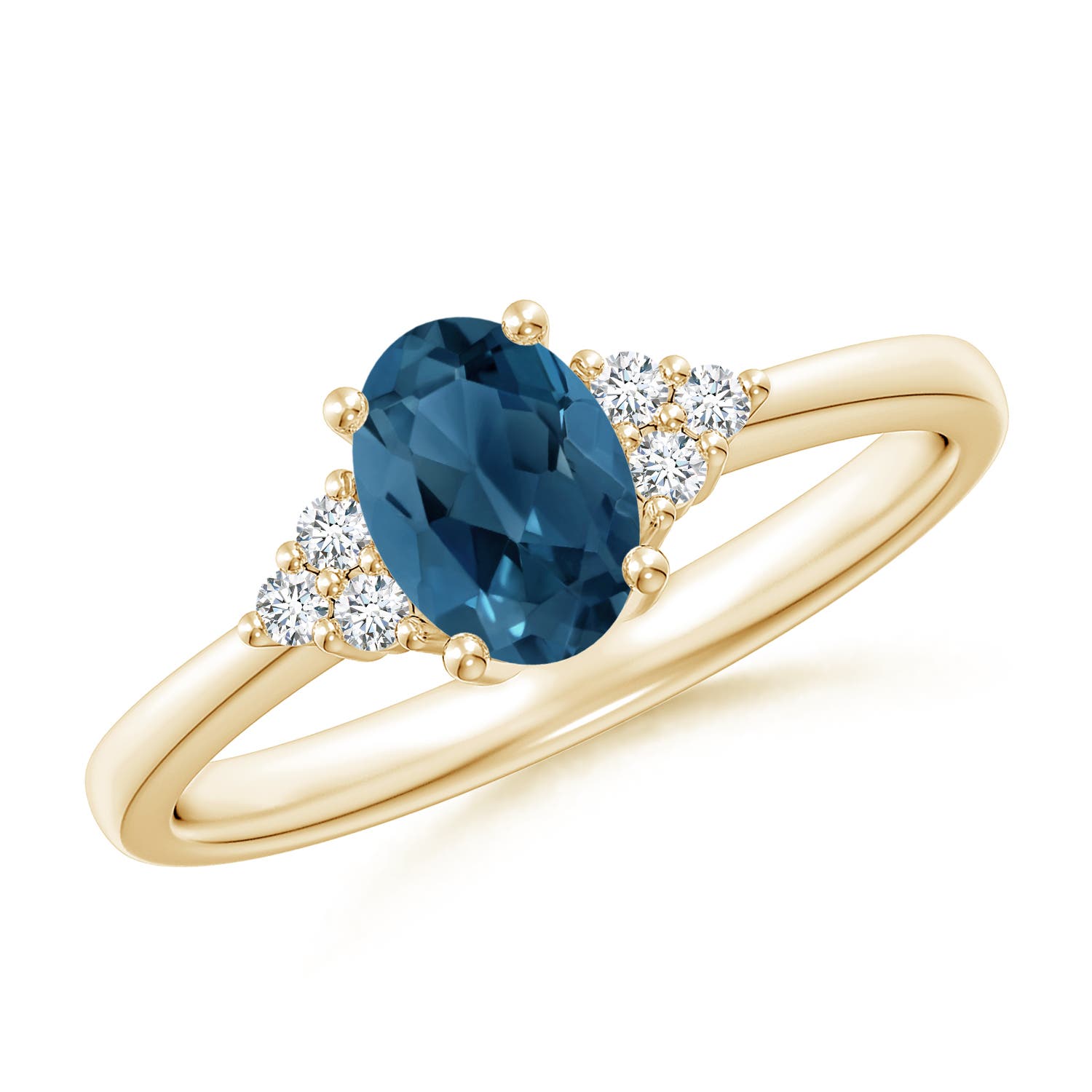 AA - London Blue Topaz / 1.03 CT / 14 KT Yellow Gold