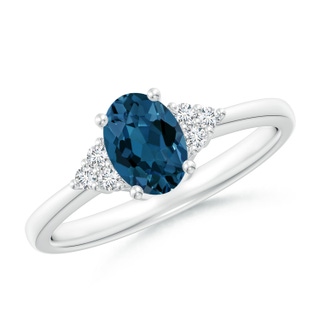 Oval AAA London Blue Topaz