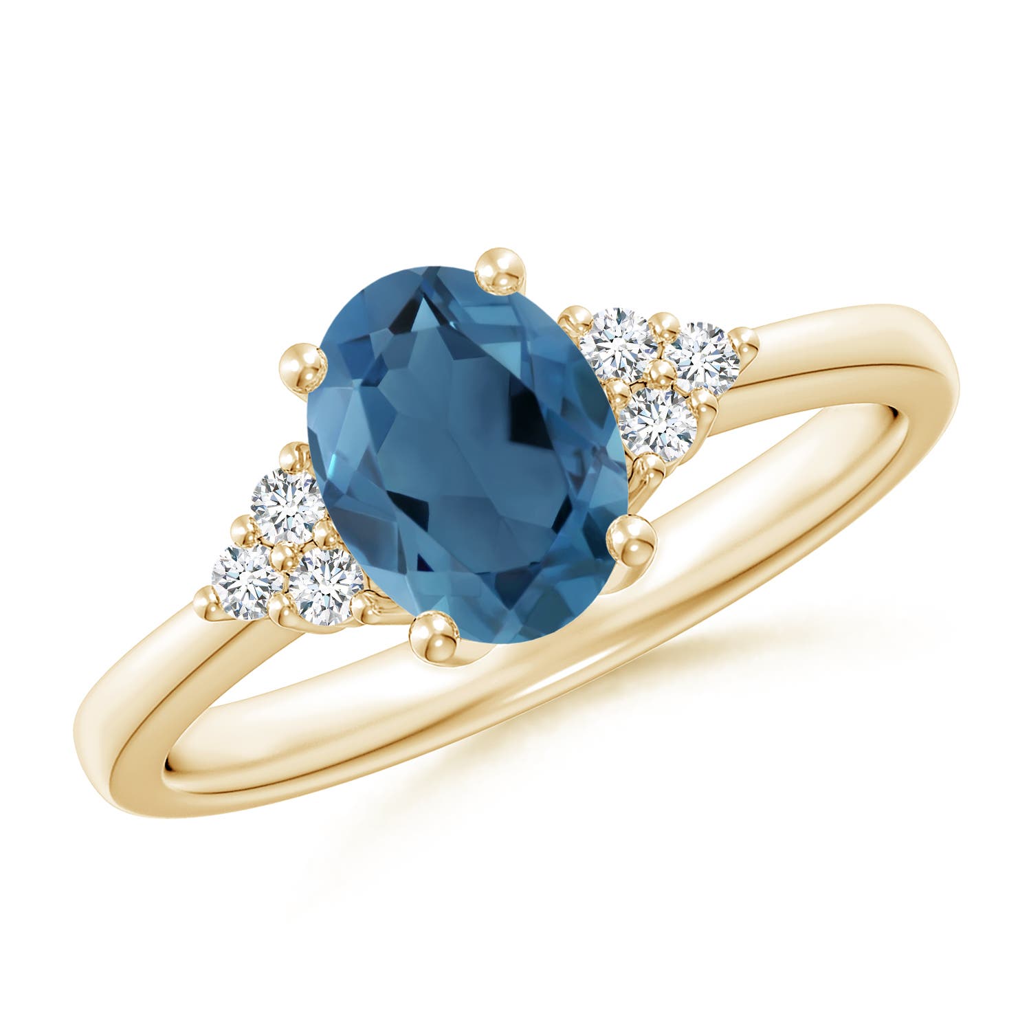 A - London Blue Topaz / 1.61 CT / 14 KT Yellow Gold