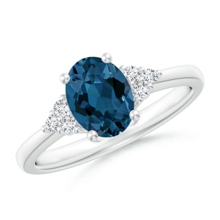 Oval AAA London Blue Topaz