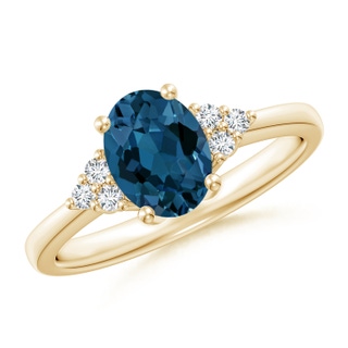 Oval AAA London Blue Topaz