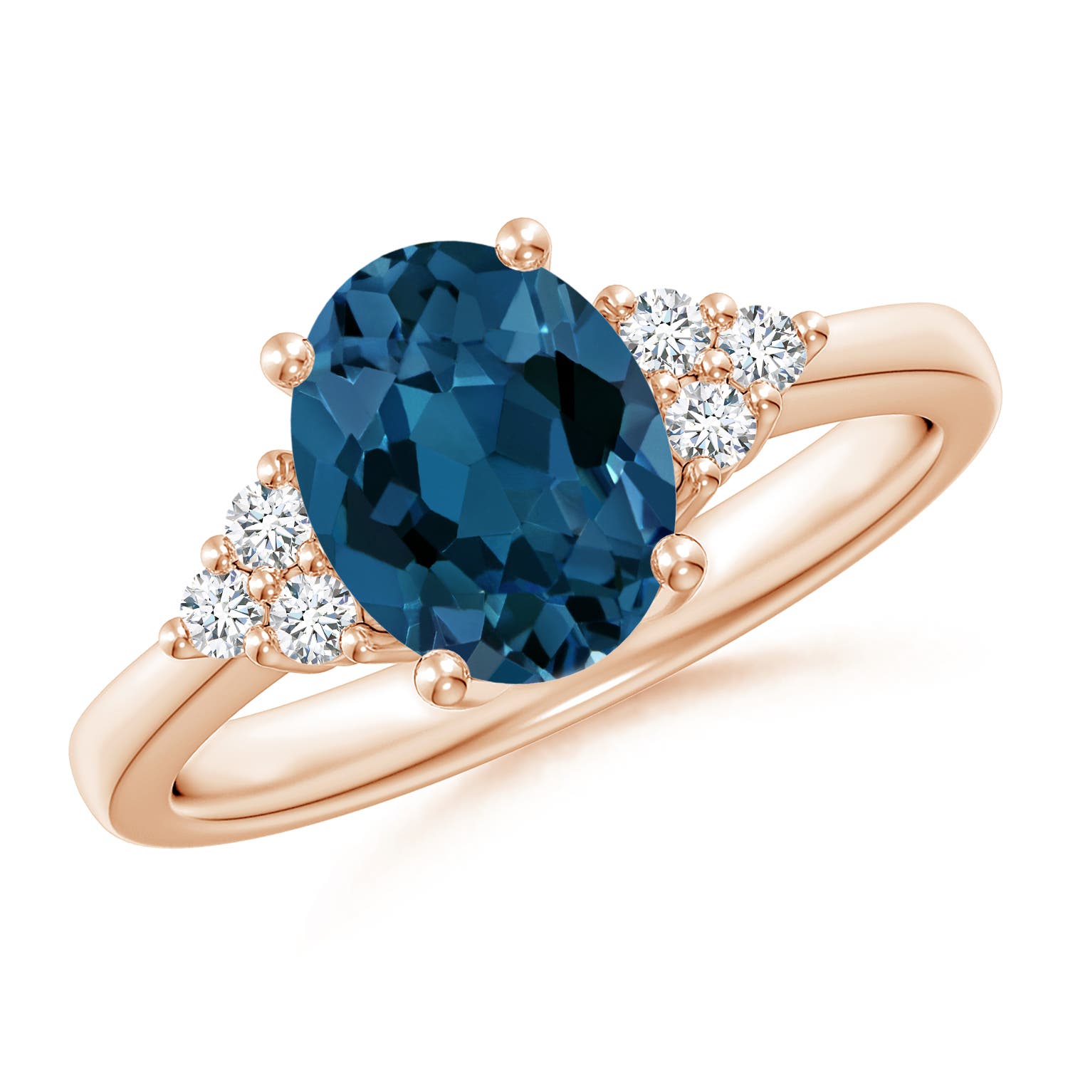 AAA - London Blue Topaz / 2.4 CT / 14 KT Rose Gold