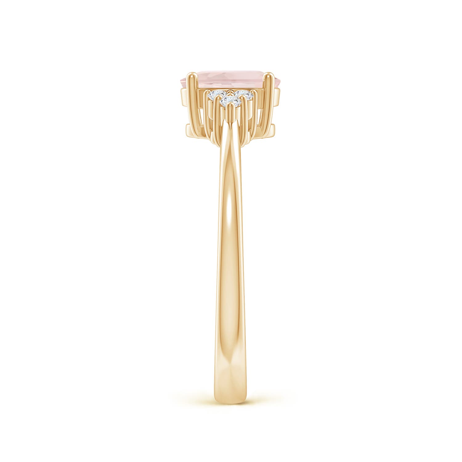 A - Morganite / 0.78 CT / 14 KT Yellow Gold