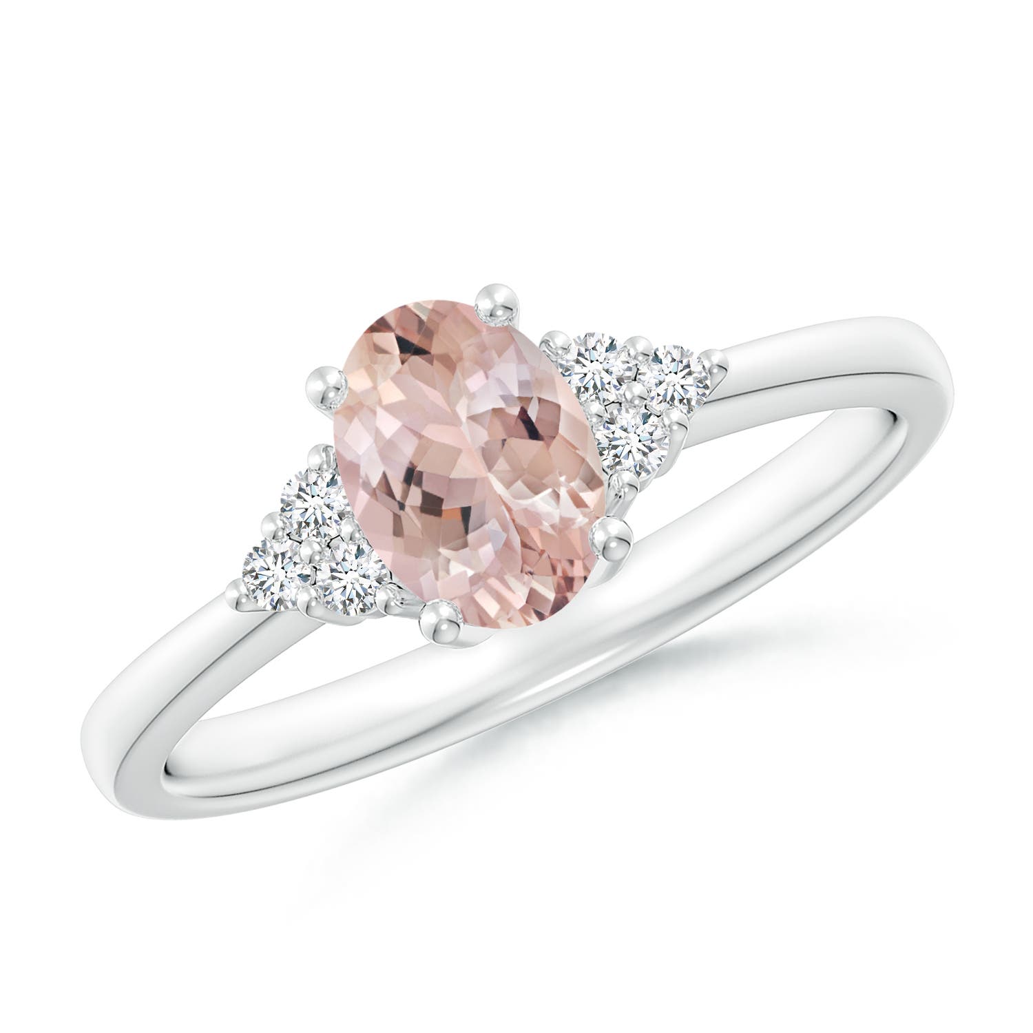 AA - Morganite / 0.78 CT / 14 KT White Gold