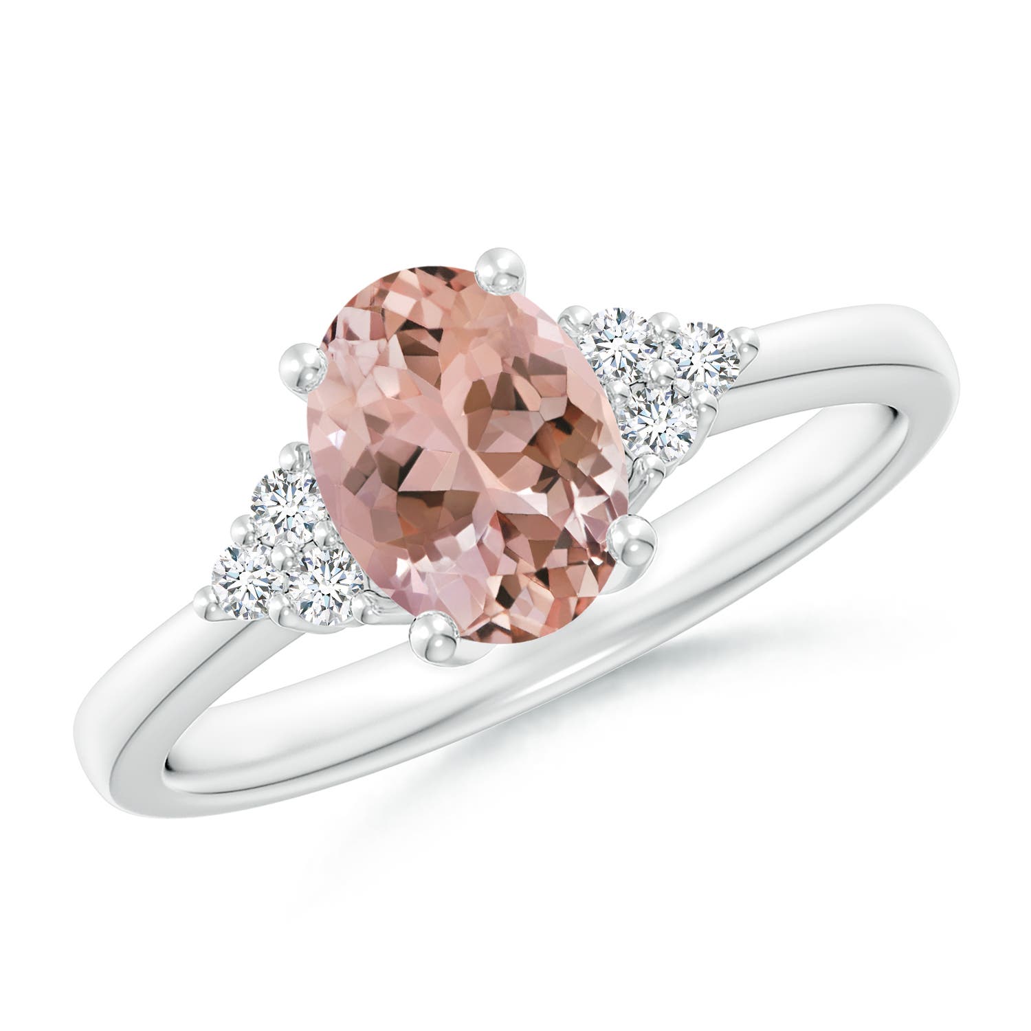 AAAA - Morganite / 1.21 CT / 14 KT White Gold