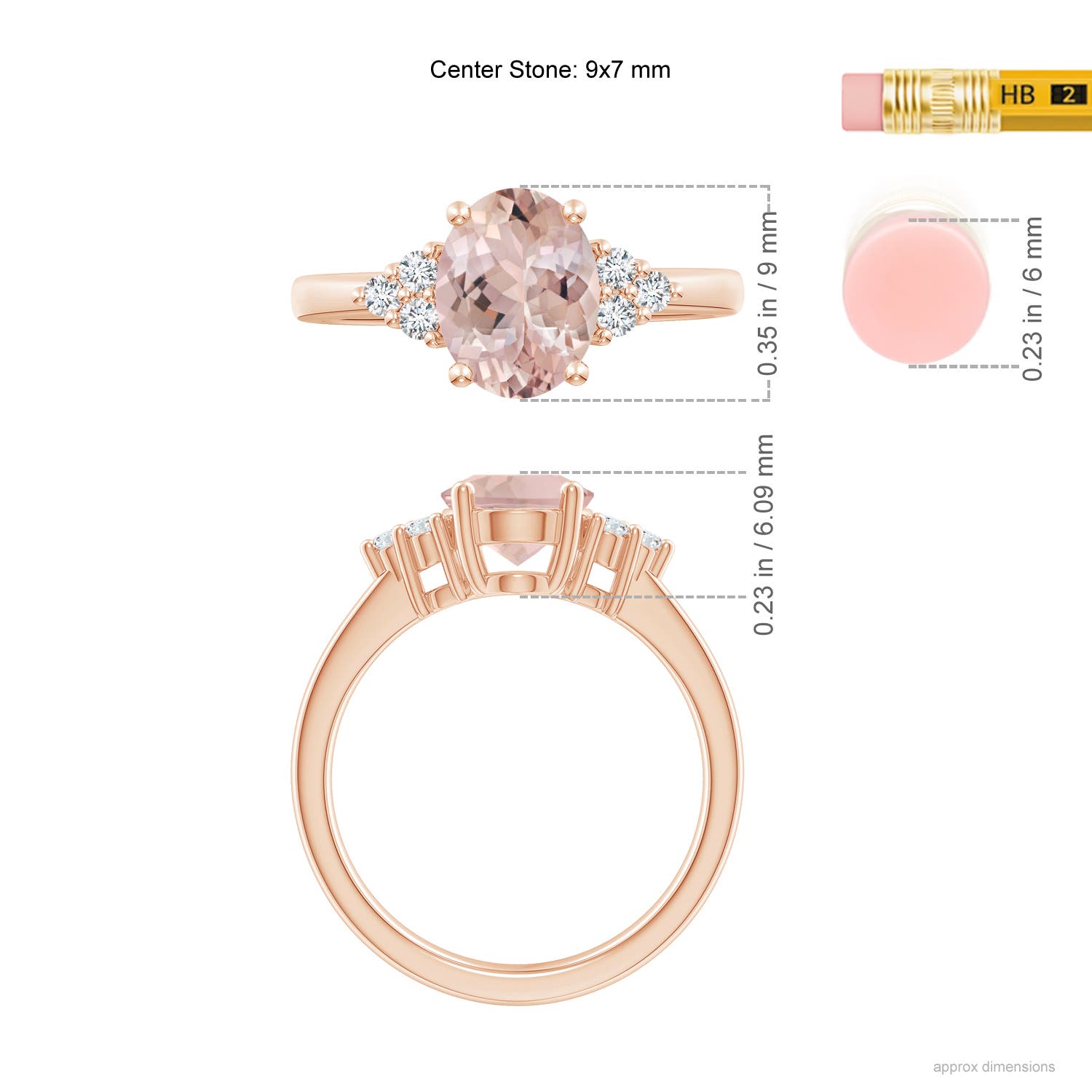 AA - Morganite / 1.8 CT / 14 KT Rose Gold