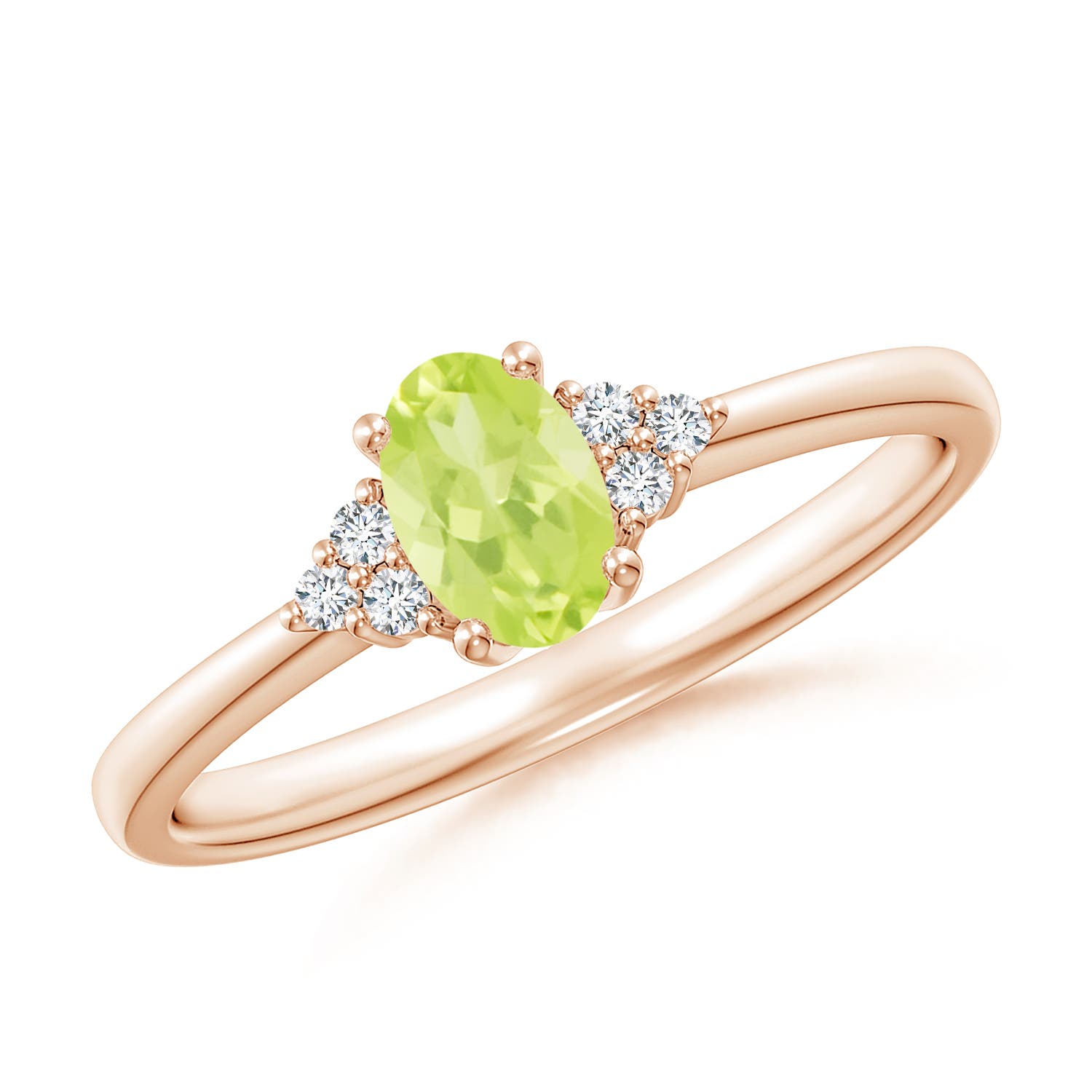 A - Peridot / 0.54 CT / 14 KT Rose Gold