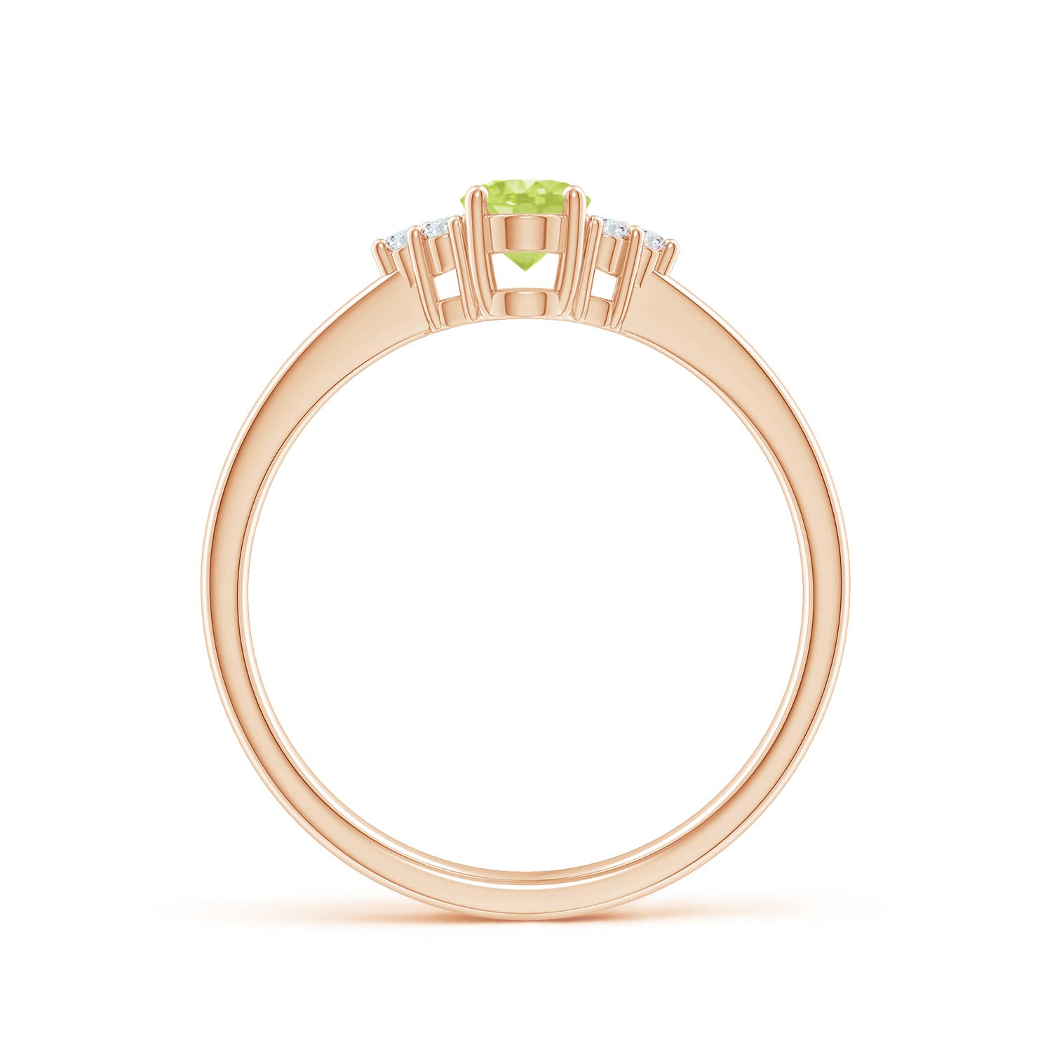 A - Peridot / 0.54 CT / 14 KT Rose Gold