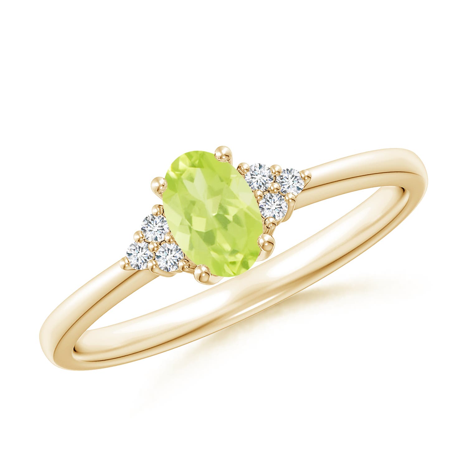 A - Peridot / 0.54 CT / 14 KT Yellow Gold