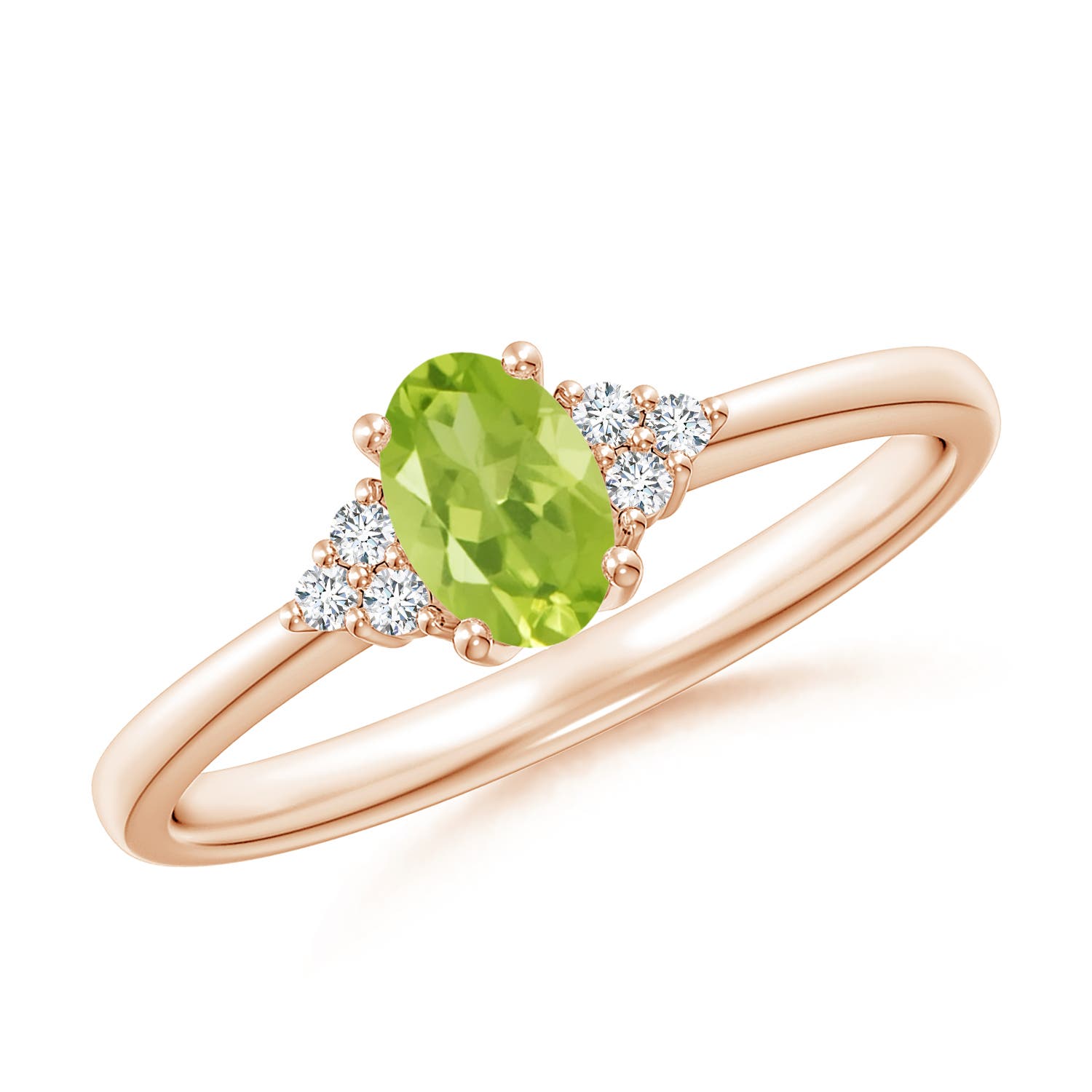 AA - Peridot / 0.54 CT / 14 KT Rose Gold