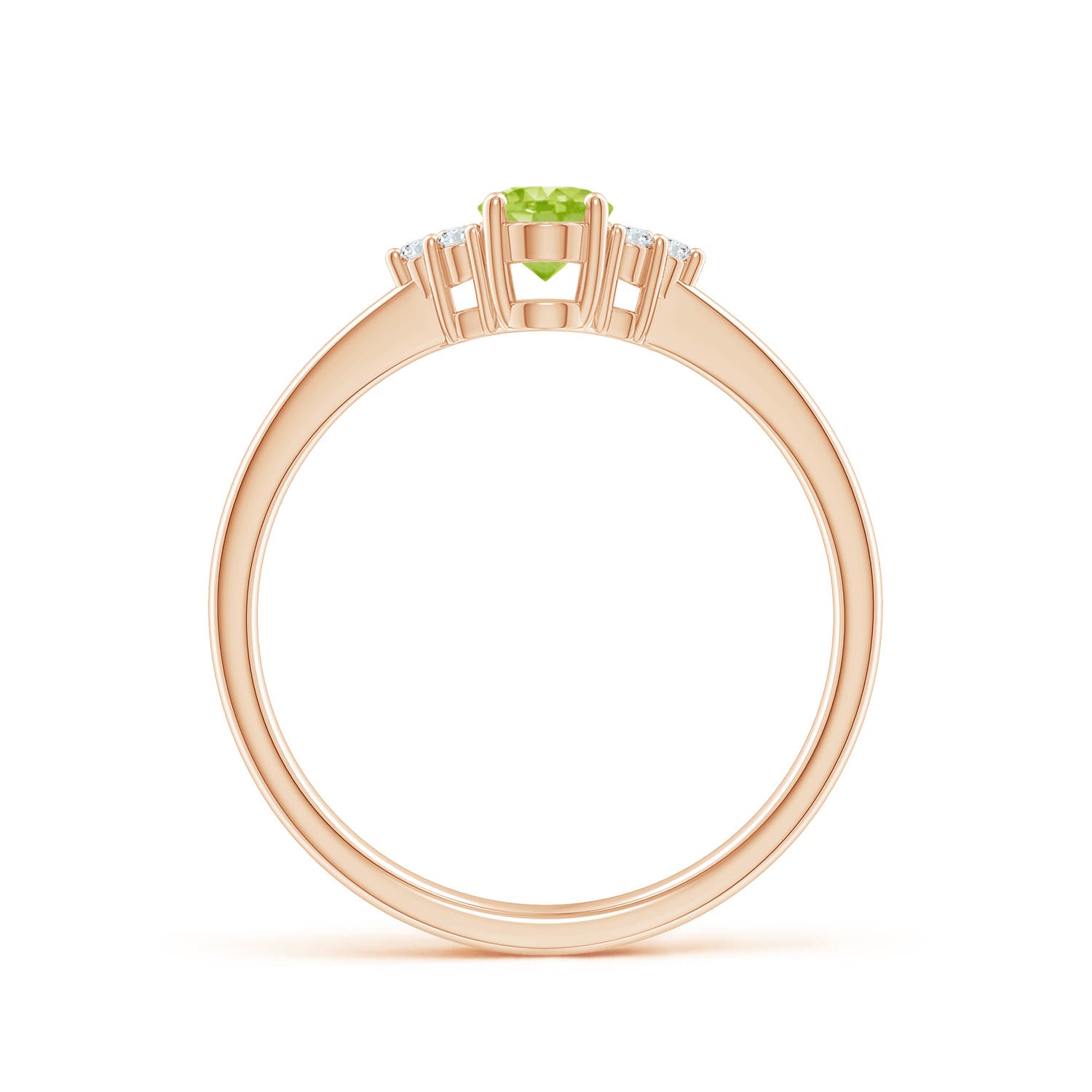 AA - Peridot / 0.54 CT / 14 KT Rose Gold