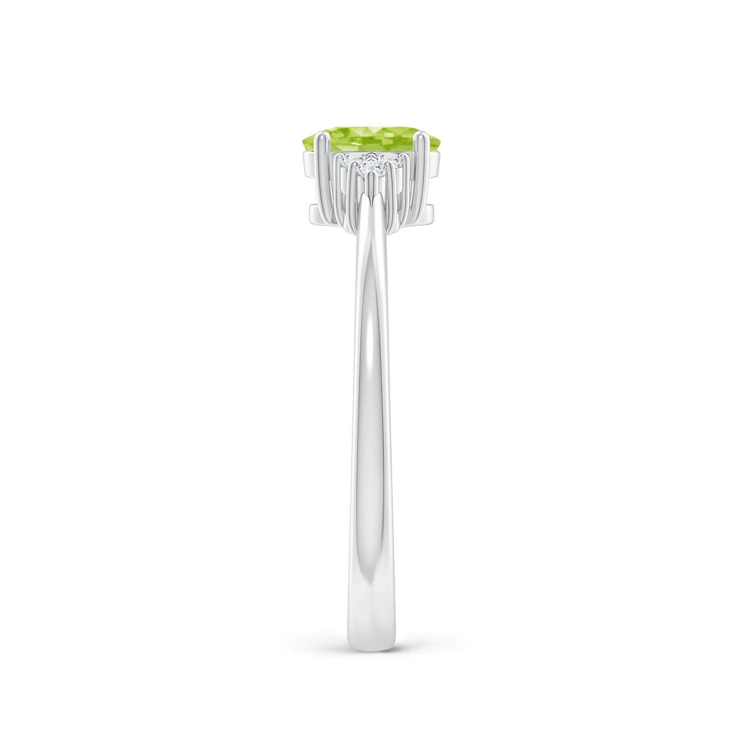 AA - Peridot / 0.54 CT / 14 KT White Gold