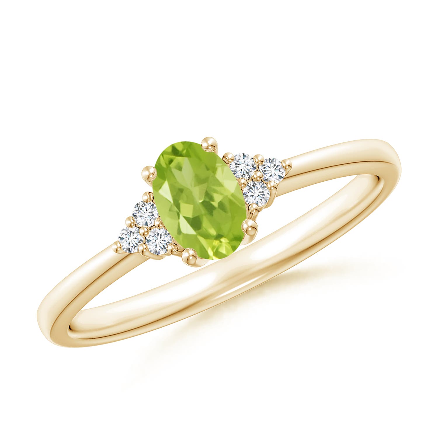 AA - Peridot / 0.54 CT / 14 KT Yellow Gold