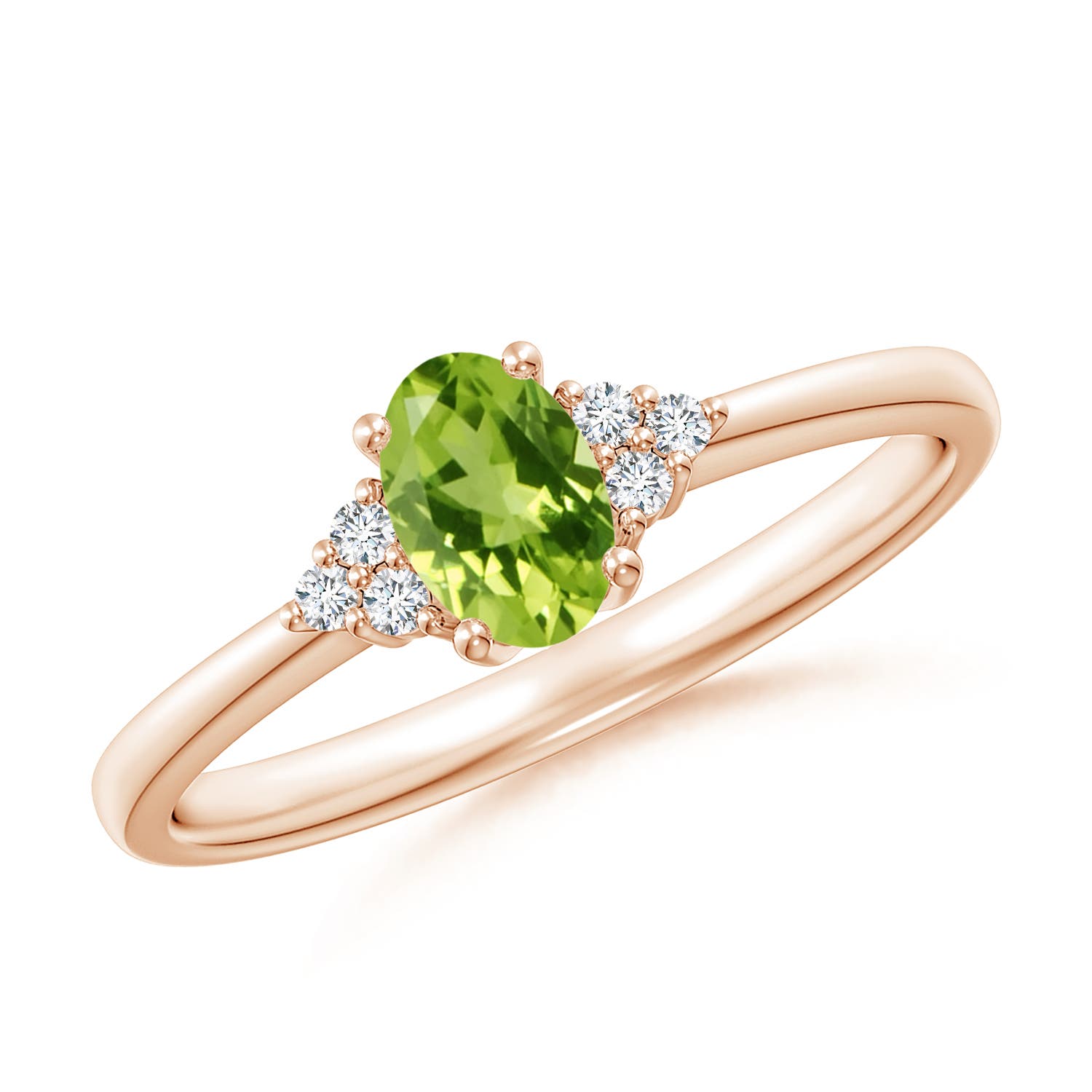 AAA - Peridot / 0.54 CT / 14 KT Rose Gold