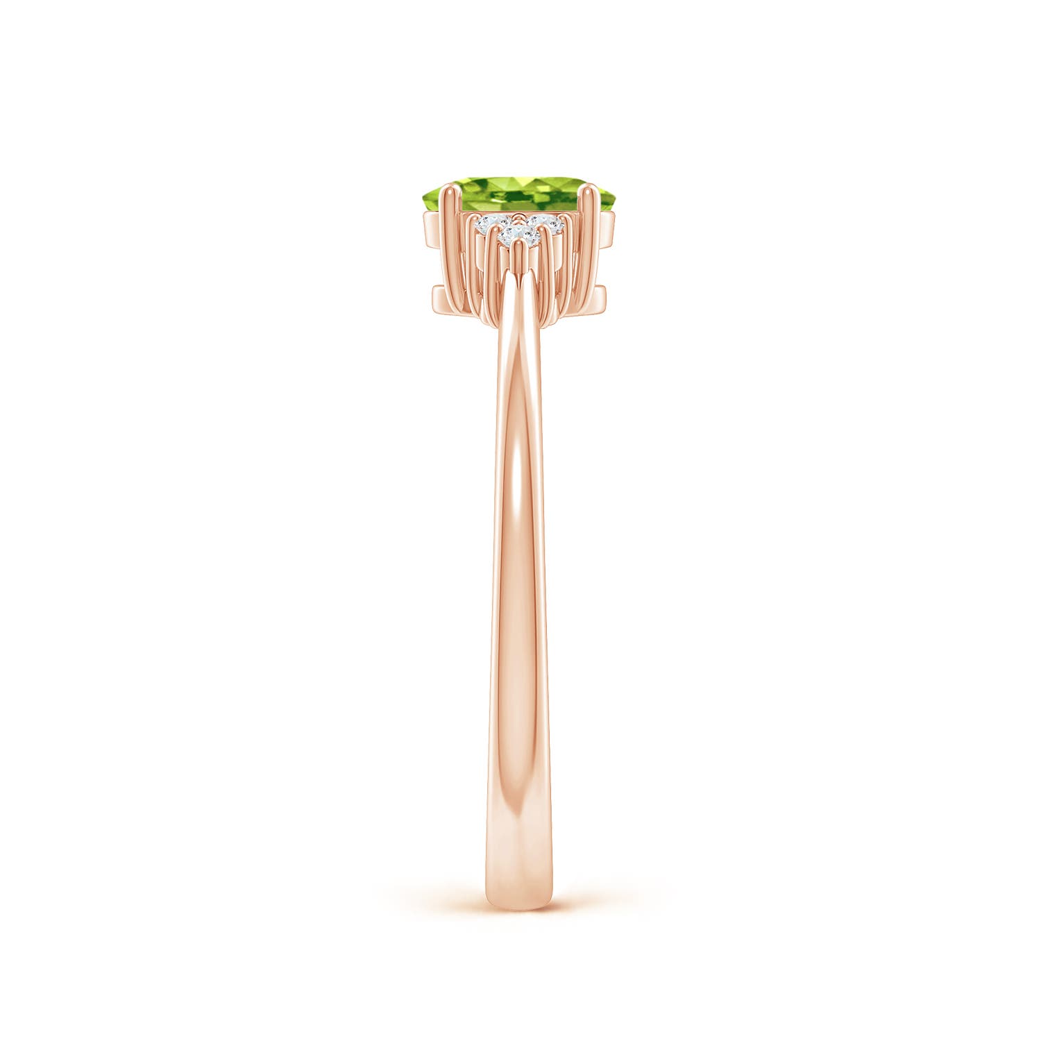 AAA - Peridot / 0.54 CT / 14 KT Rose Gold