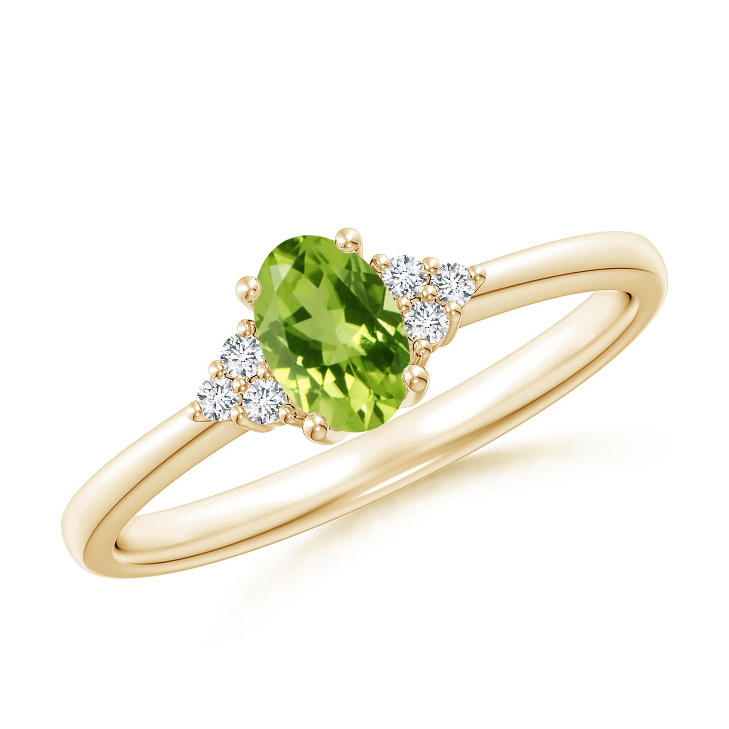 AAA - Peridot / 0.54 CT / 14 KT Yellow Gold