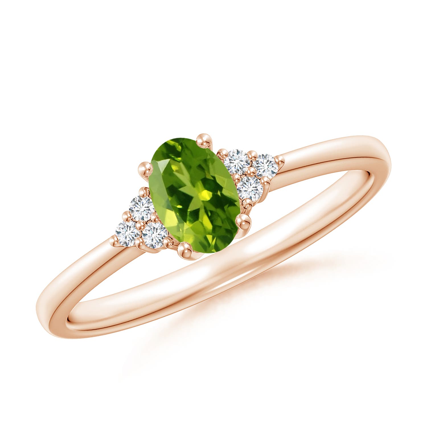 AAAA - Peridot / 0.54 CT / 14 KT Rose Gold