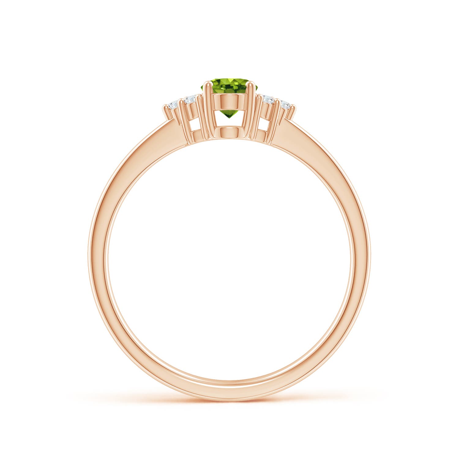 AAAA - Peridot / 0.54 CT / 14 KT Rose Gold