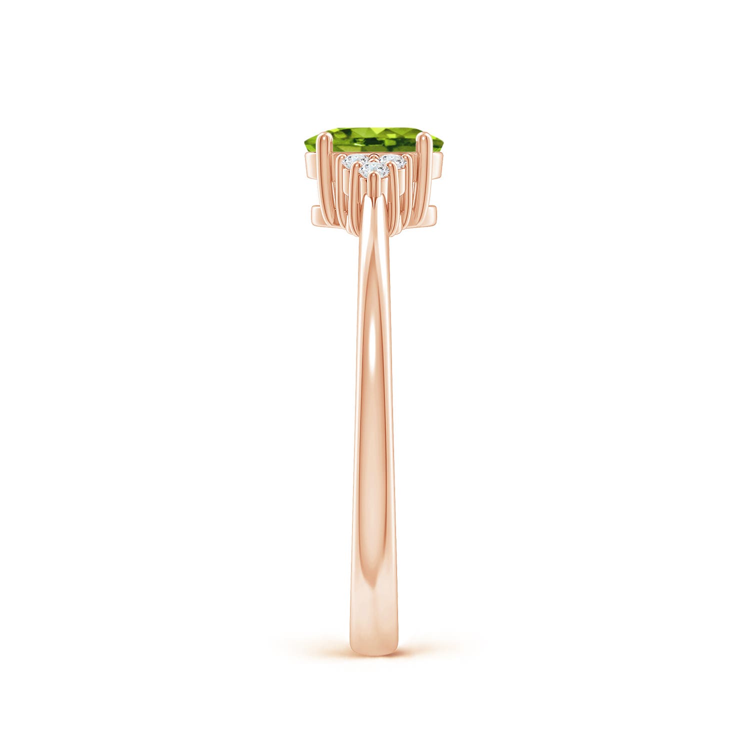 AAAA - Peridot / 0.54 CT / 14 KT Rose Gold