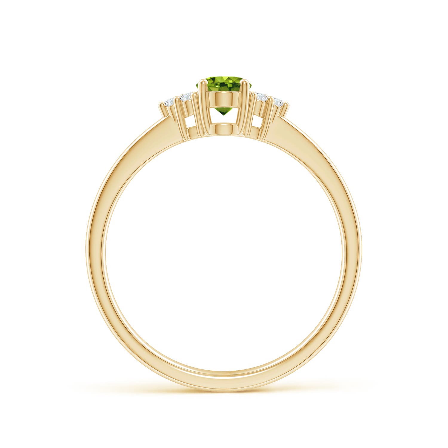 AAAA - Peridot / 0.54 CT / 14 KT Yellow Gold