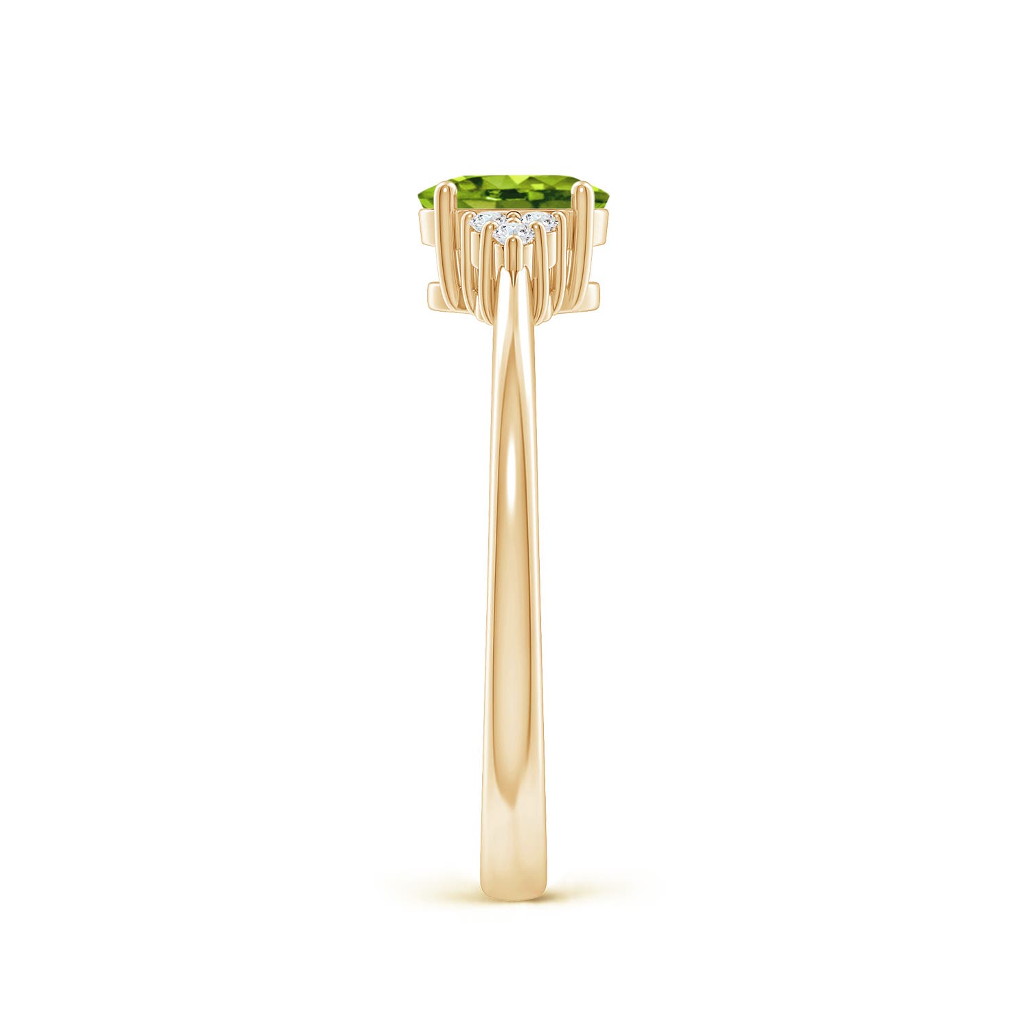 AAAA - Peridot / 0.54 CT / 14 KT Yellow Gold