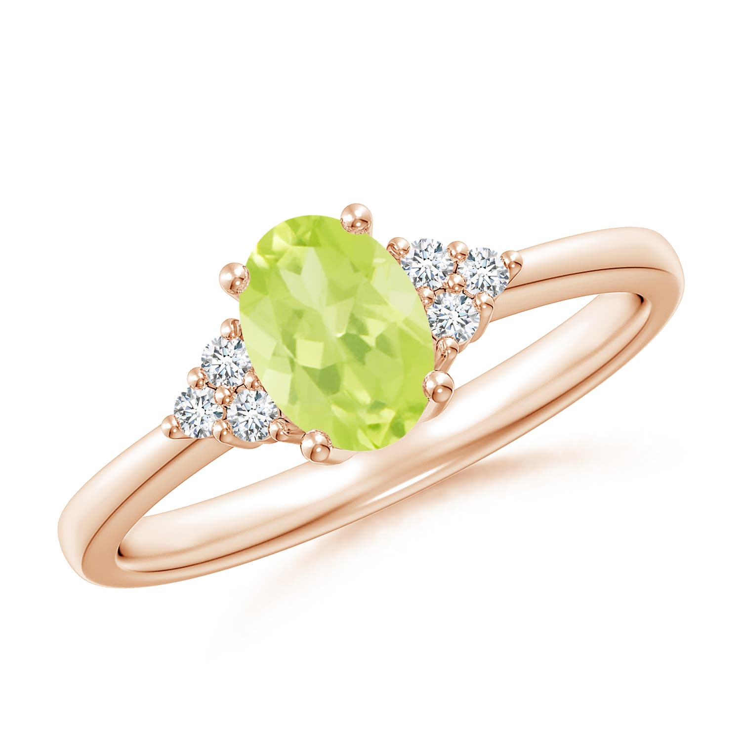 A - Peridot / 0.93 CT / 14 KT Rose Gold