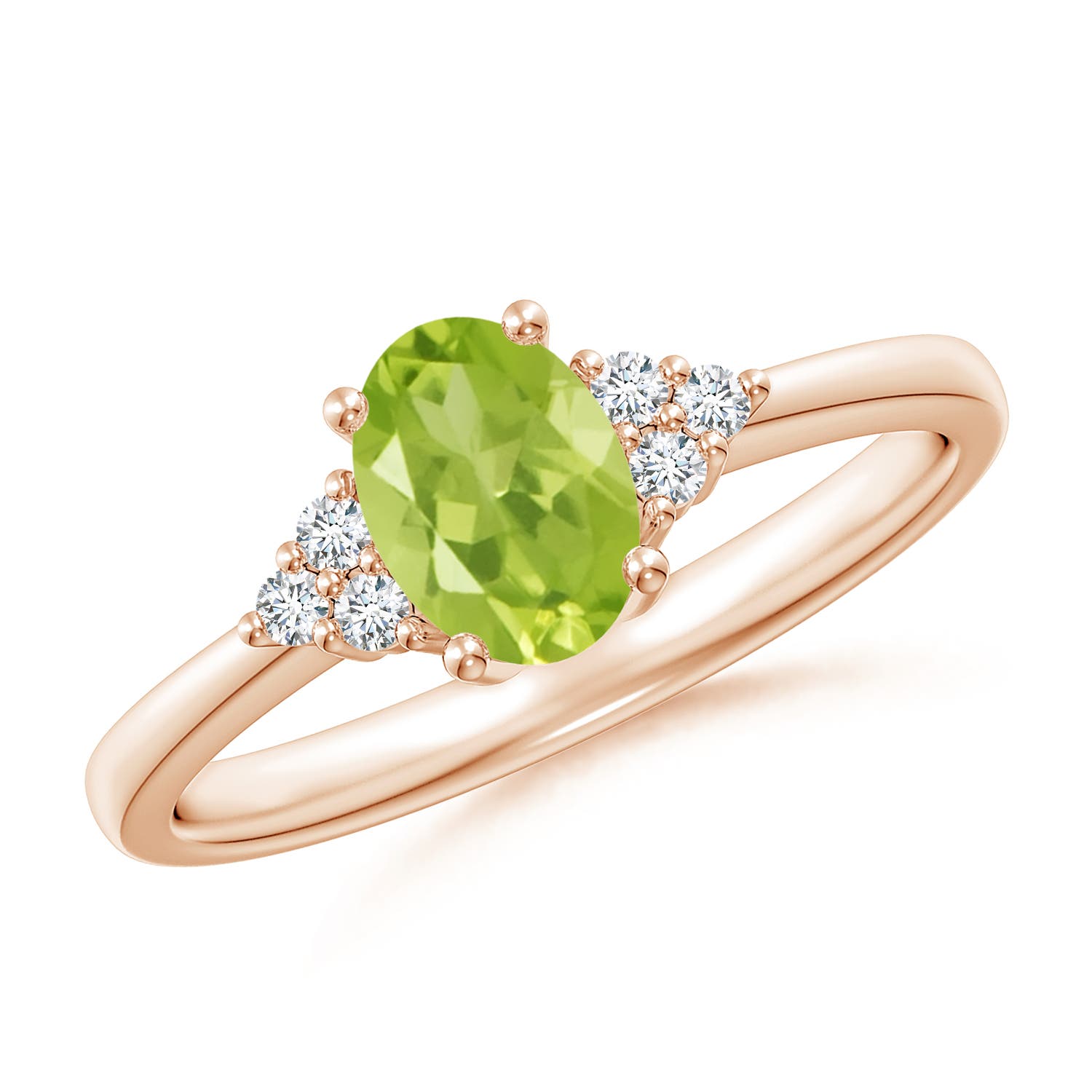 AA - Peridot / 0.93 CT / 14 KT Rose Gold