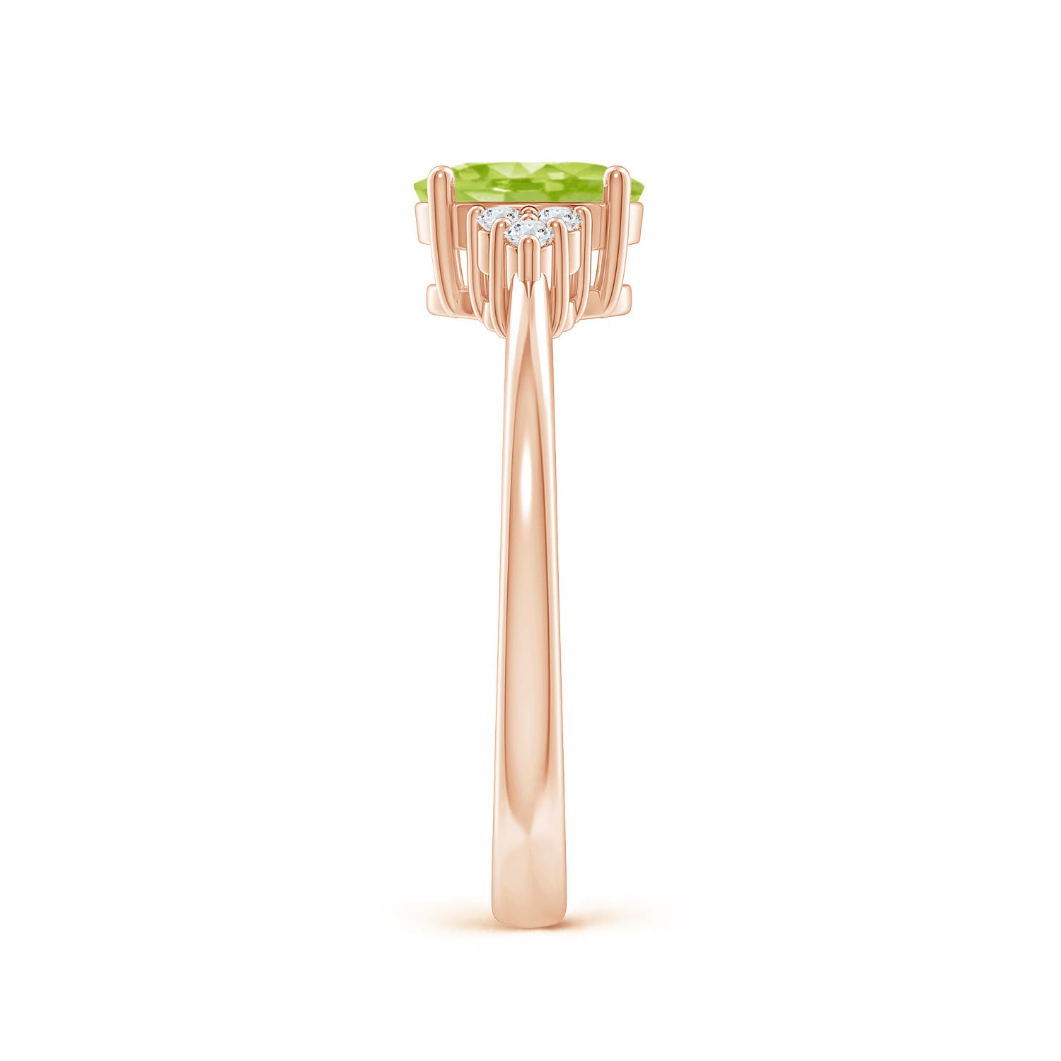 AA - Peridot / 0.93 CT / 14 KT Rose Gold