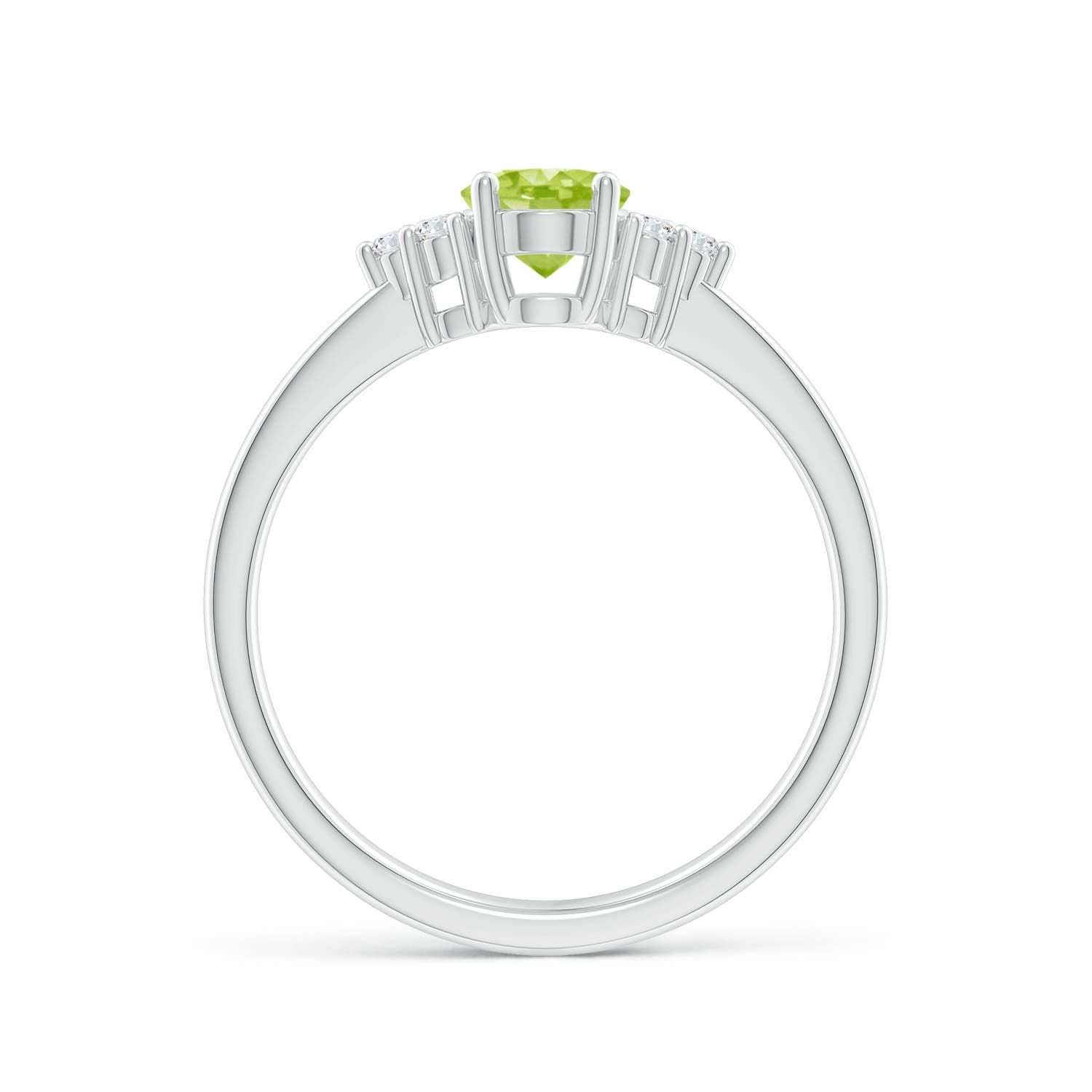 AA - Peridot / 0.93 CT / 14 KT White Gold