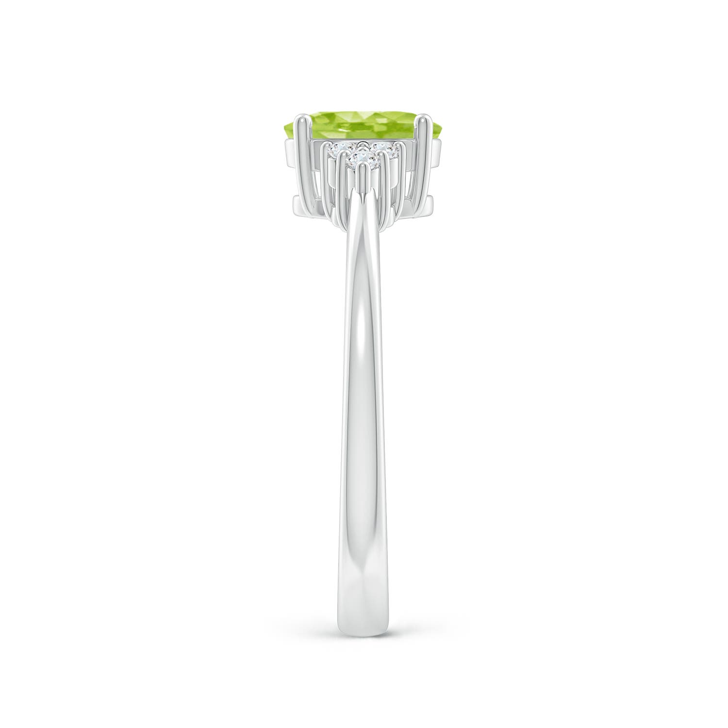 AA - Peridot / 0.93 CT / 14 KT White Gold