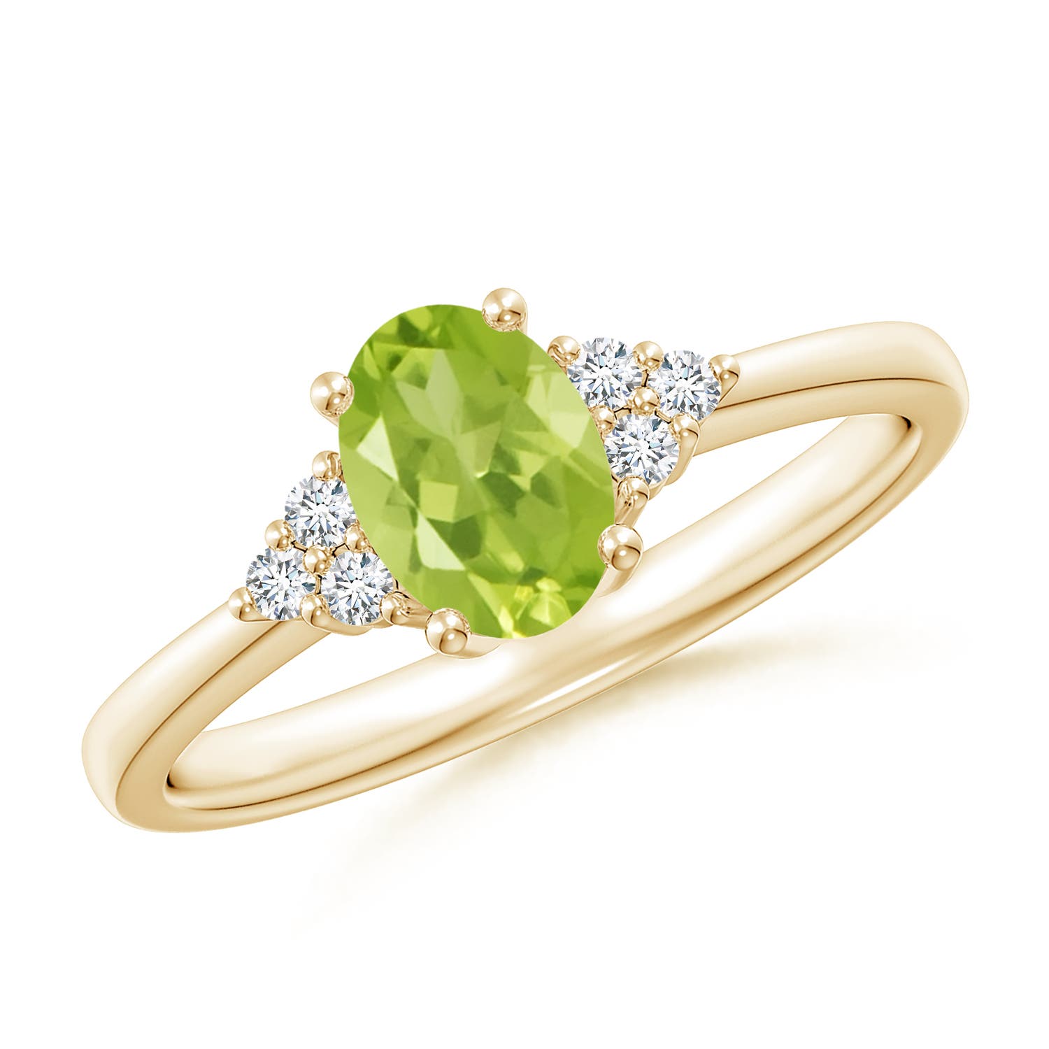 AA - Peridot / 0.93 CT / 14 KT Yellow Gold