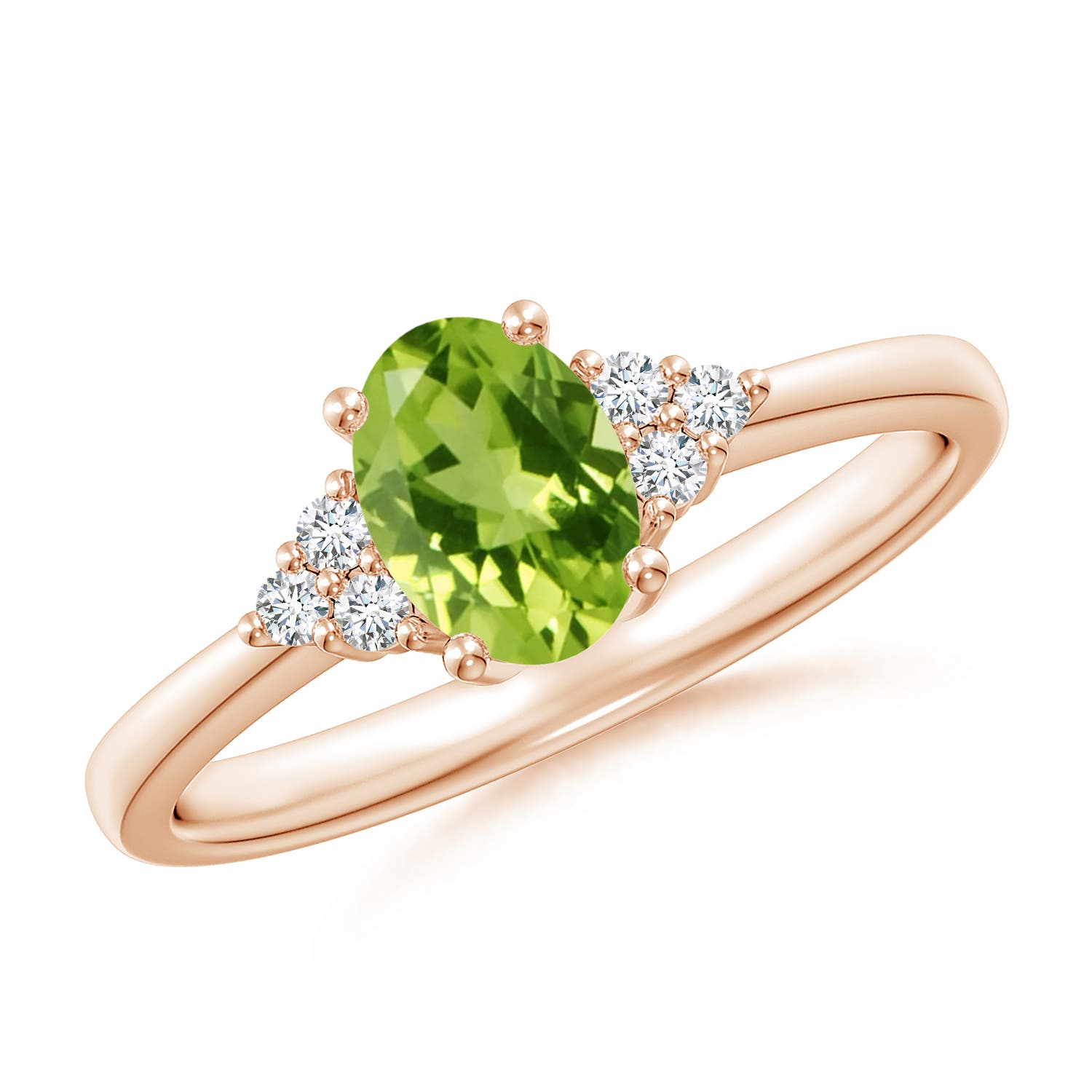 AAA - Peridot / 0.93 CT / 14 KT Rose Gold