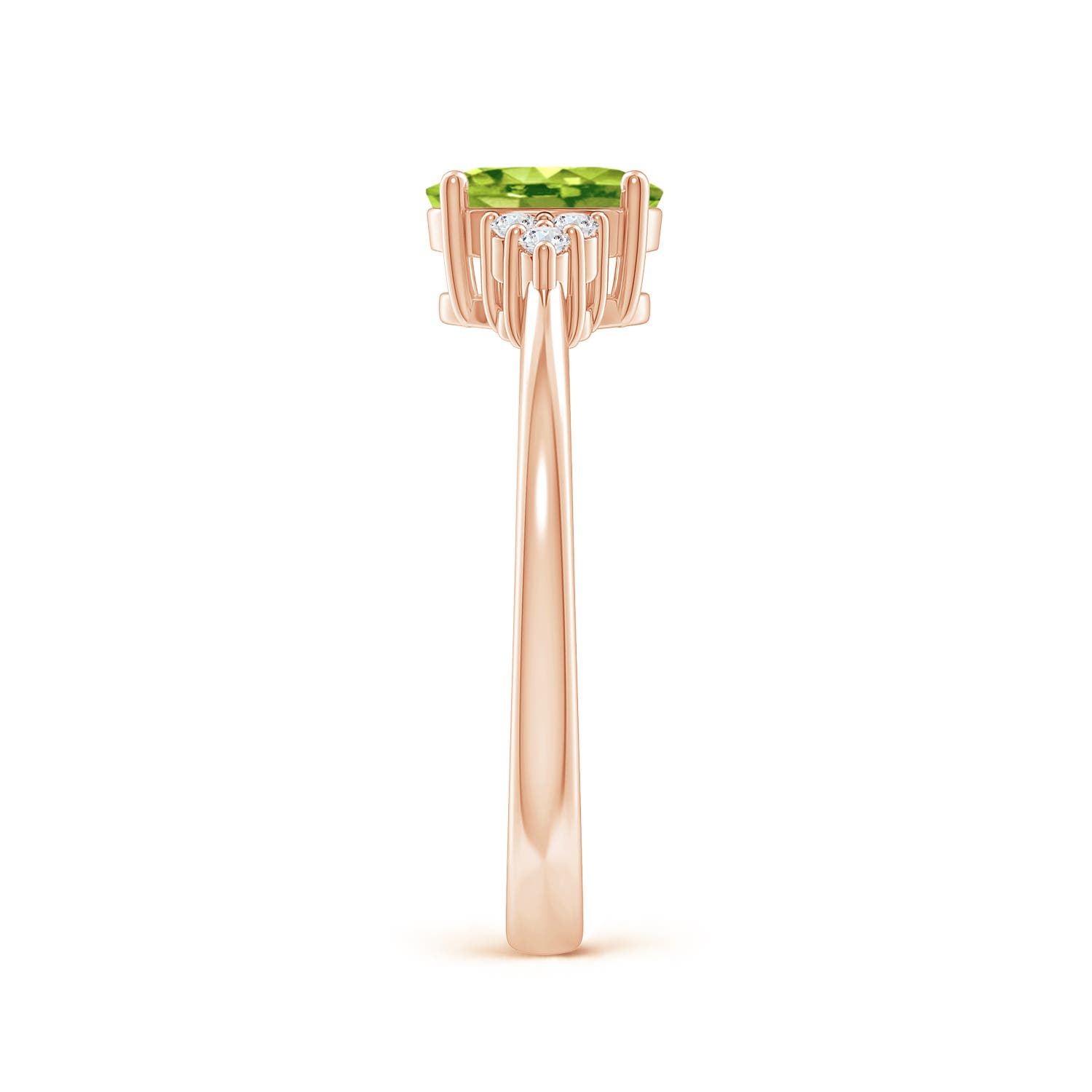 AAA - Peridot / 0.93 CT / 14 KT Rose Gold