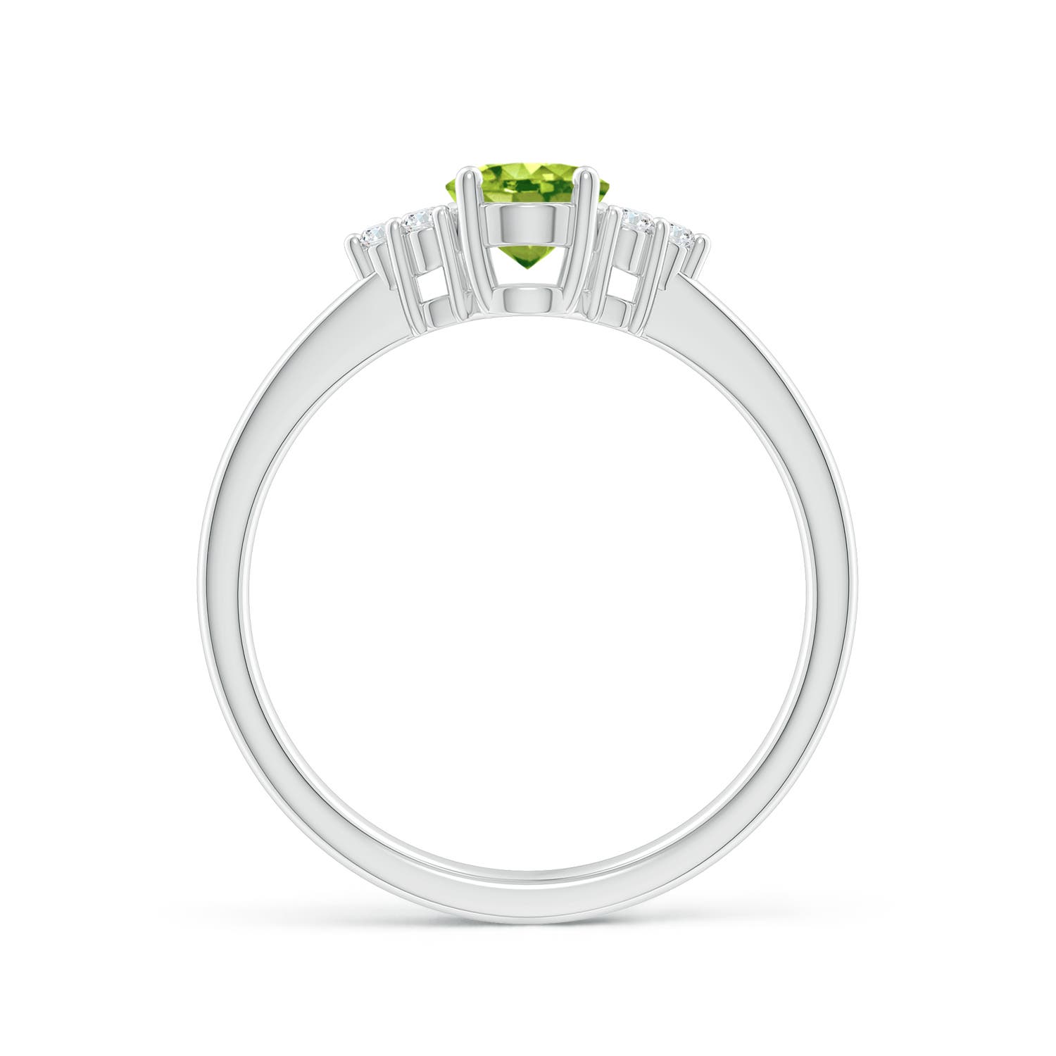 AAA - Peridot / 0.93 CT / 14 KT White Gold