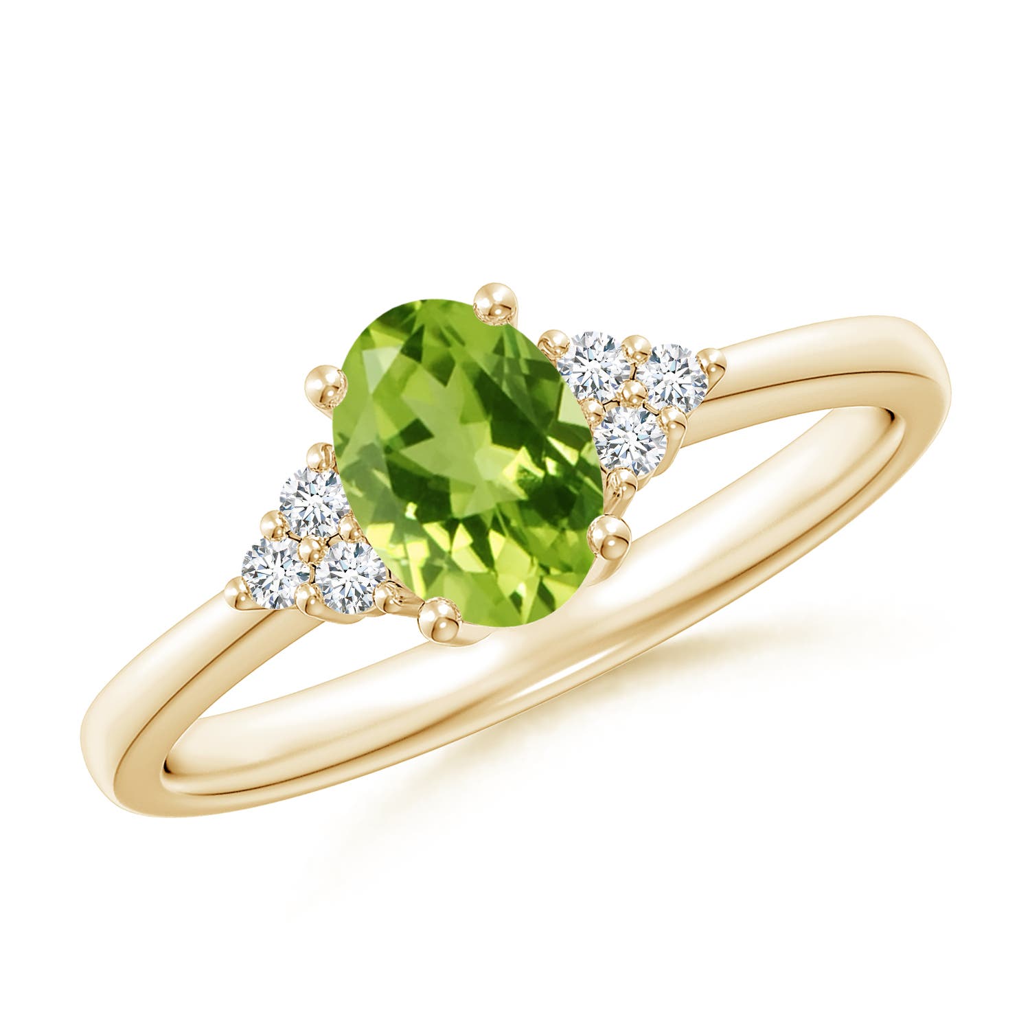 AAA - Peridot / 0.93 CT / 14 KT Yellow Gold