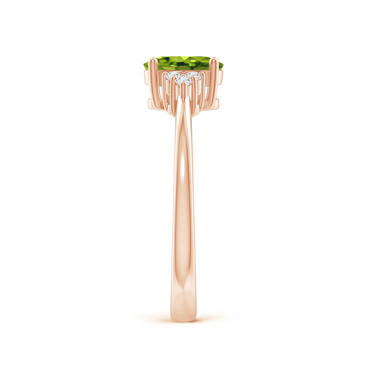 AAAA - Peridot / 0.93 CT / 14 KT Rose Gold