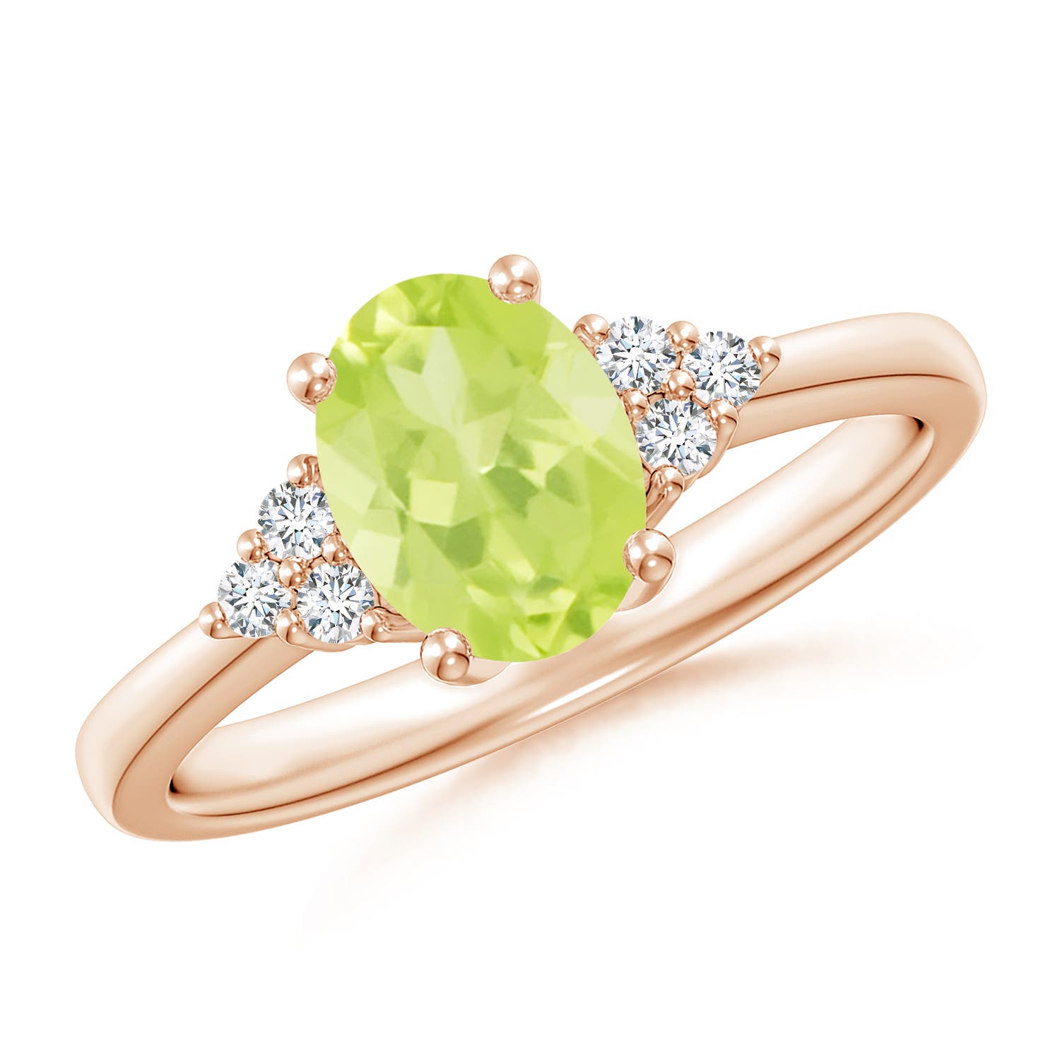 A - Peridot / 1.46 CT / 14 KT Rose Gold