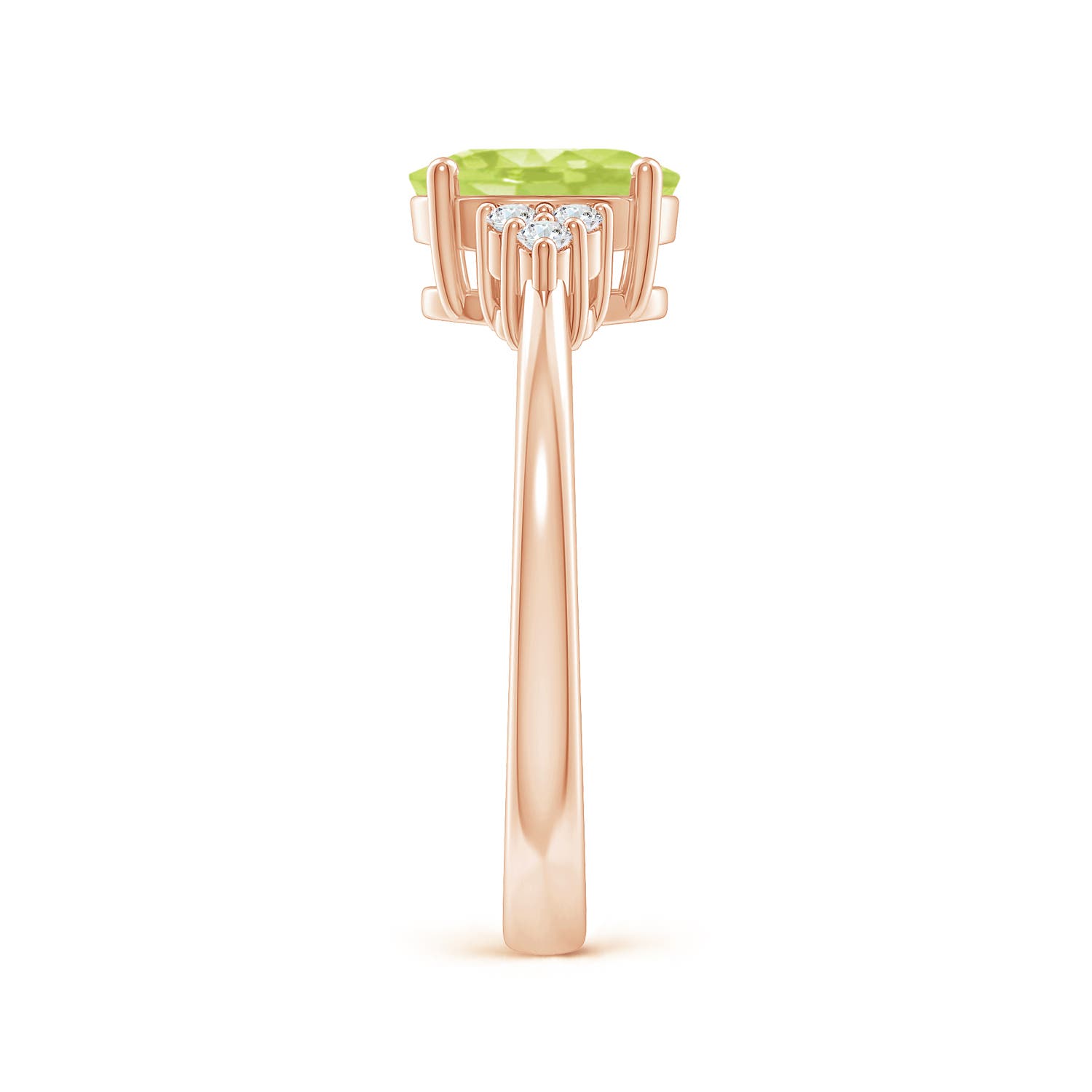 A - Peridot / 1.46 CT / 14 KT Rose Gold