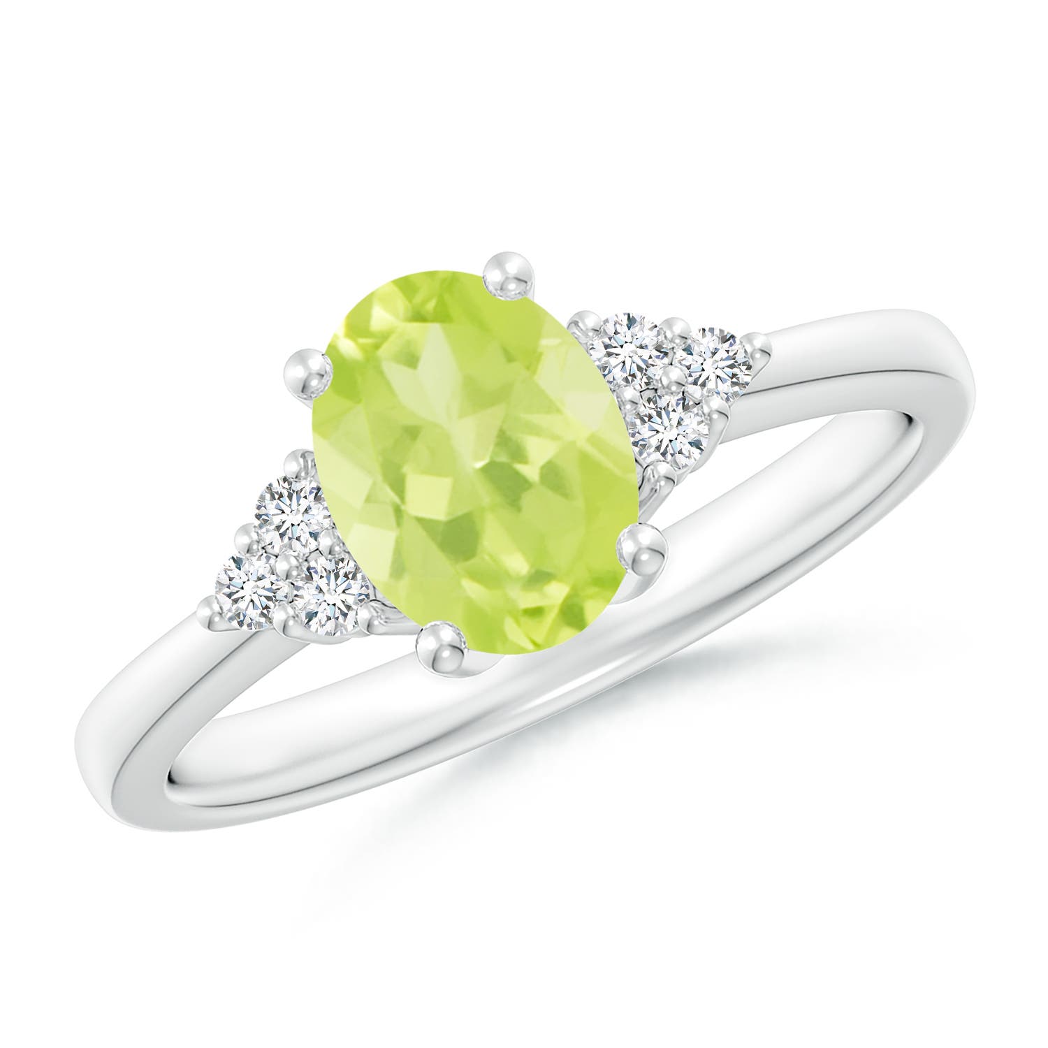 A - Peridot / 1.46 CT / 14 KT White Gold